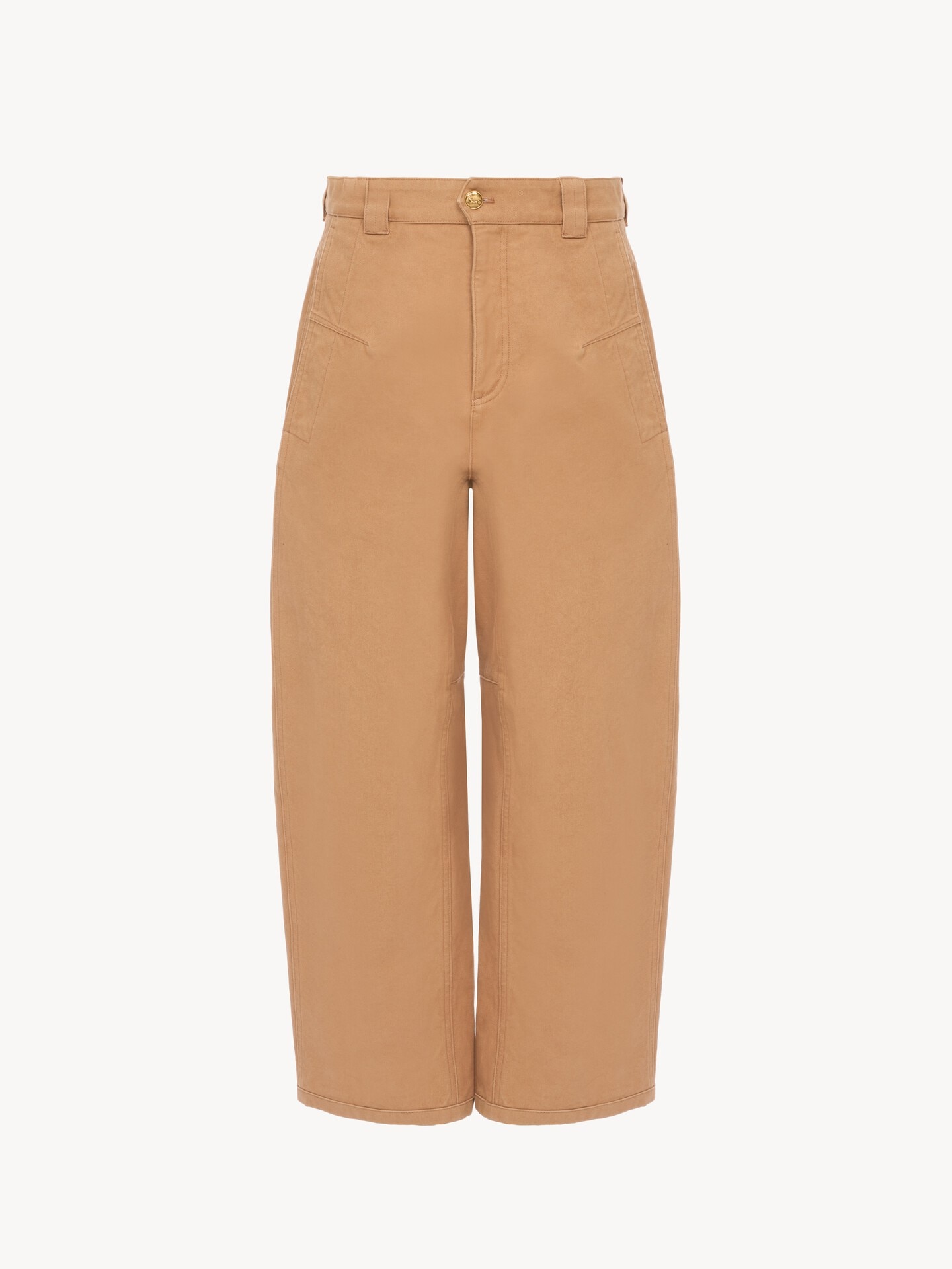 Barrel-leg trousers in cotton canvas  - 2