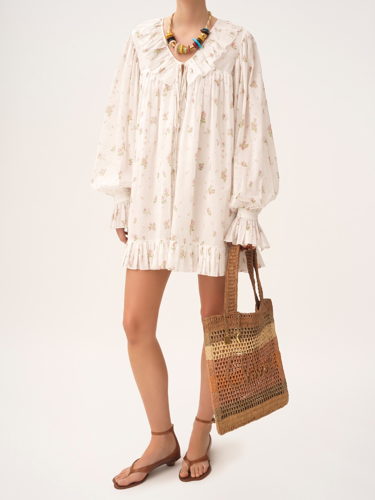 Bolso tote Summer Banana de rafia - 9