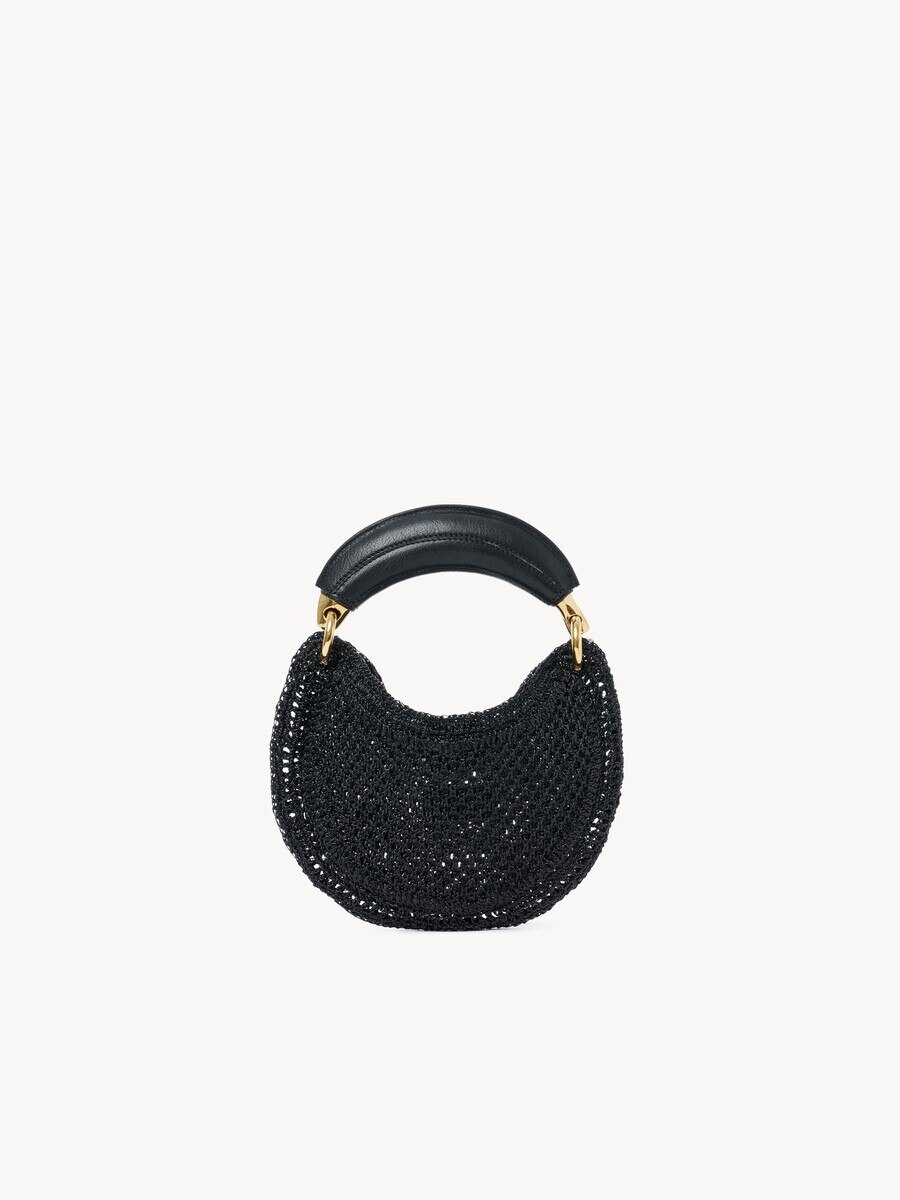 Minibolso hobo Summer Banana de croch&eacute; con purpurina - 5