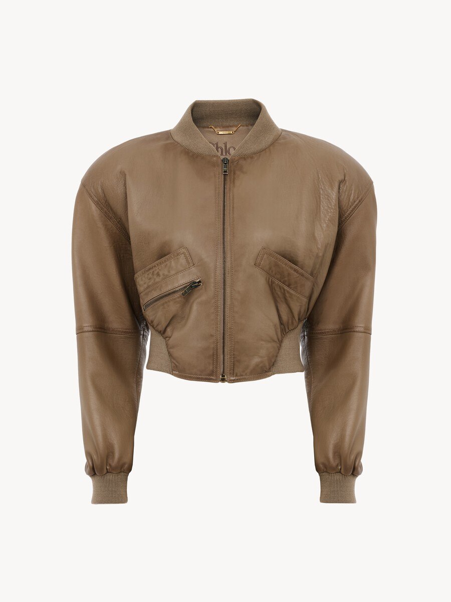 Cropped blouson in leather - 2