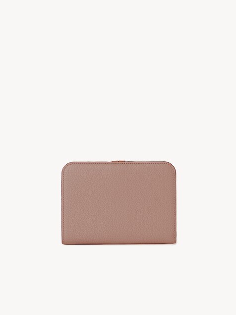 Alphabet bi-fold wallet in grained leather 