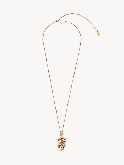 The Chlo&eacute; Snake pendant necklace