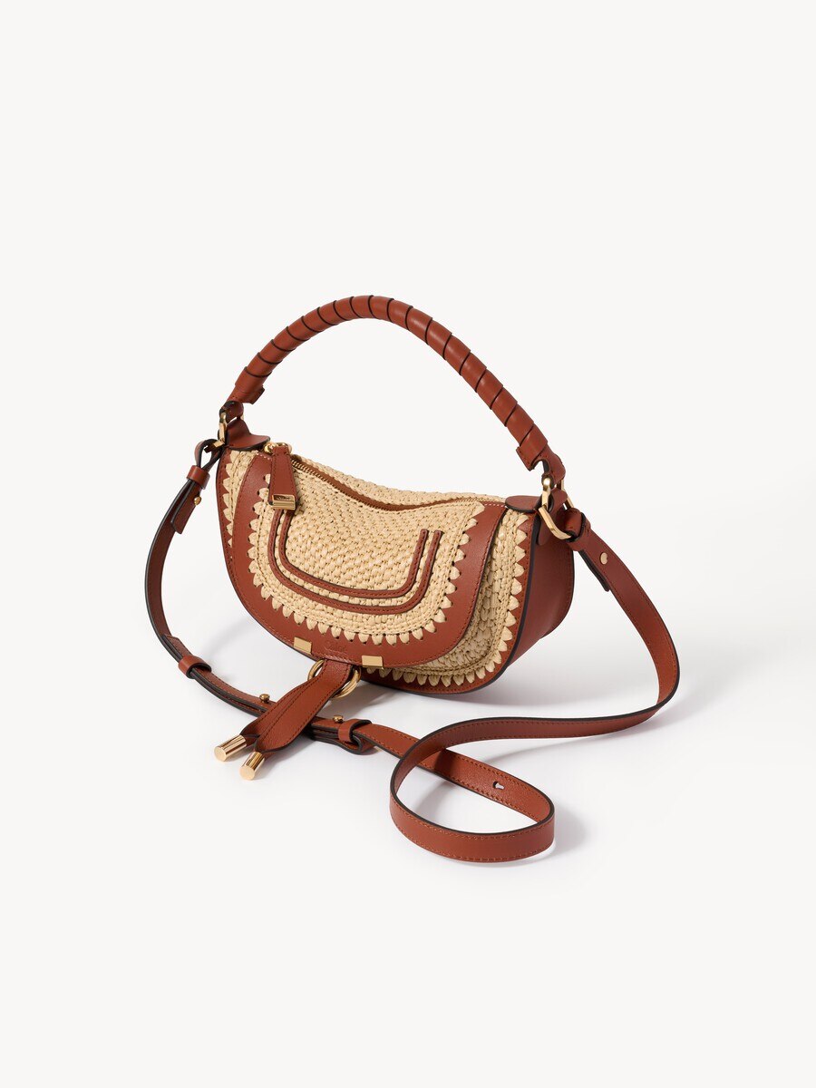 Mini Marcie shoulder bag in raffia-effect - 3