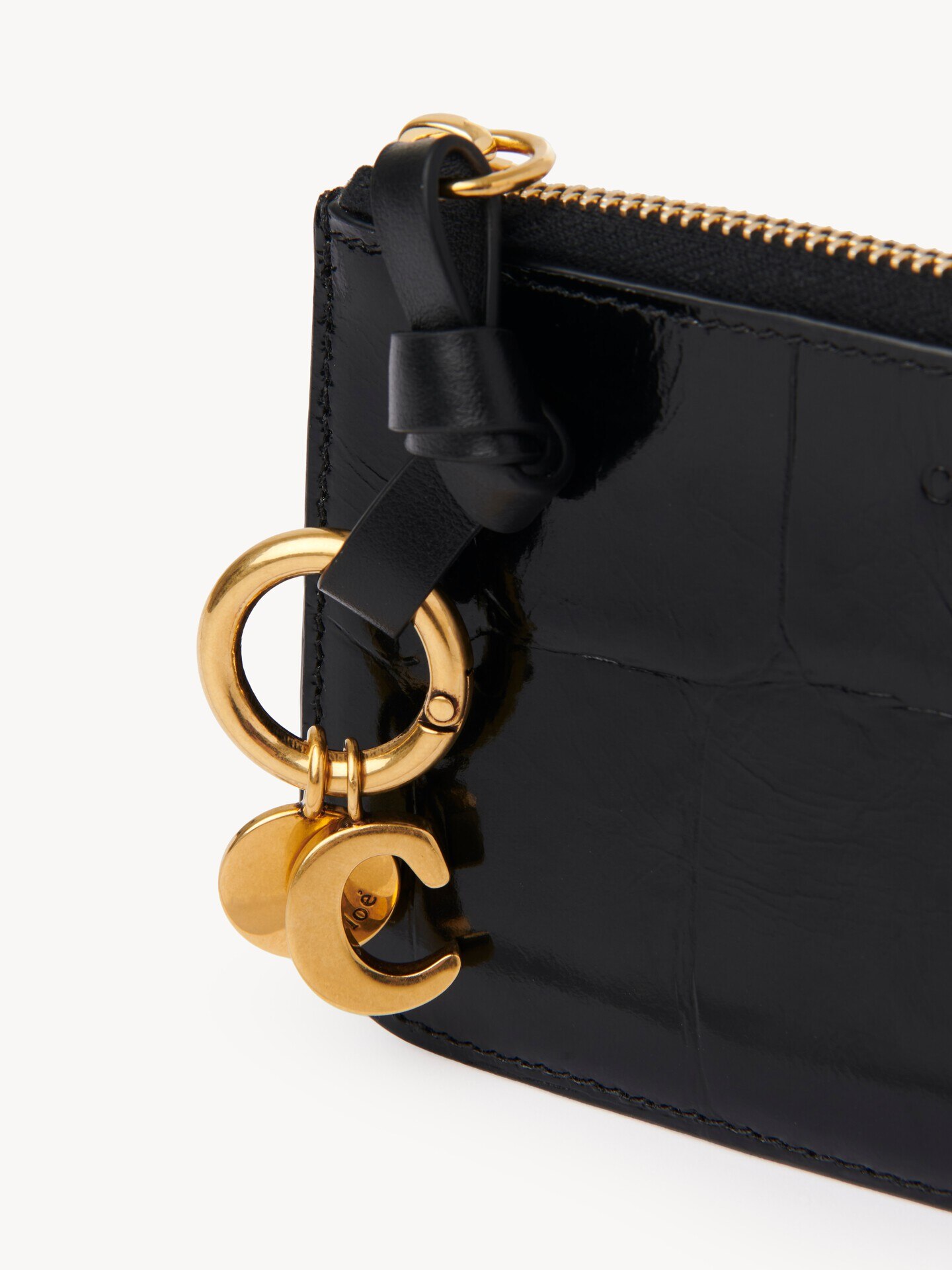 Alphabet wallet in croco-effect leather - 6