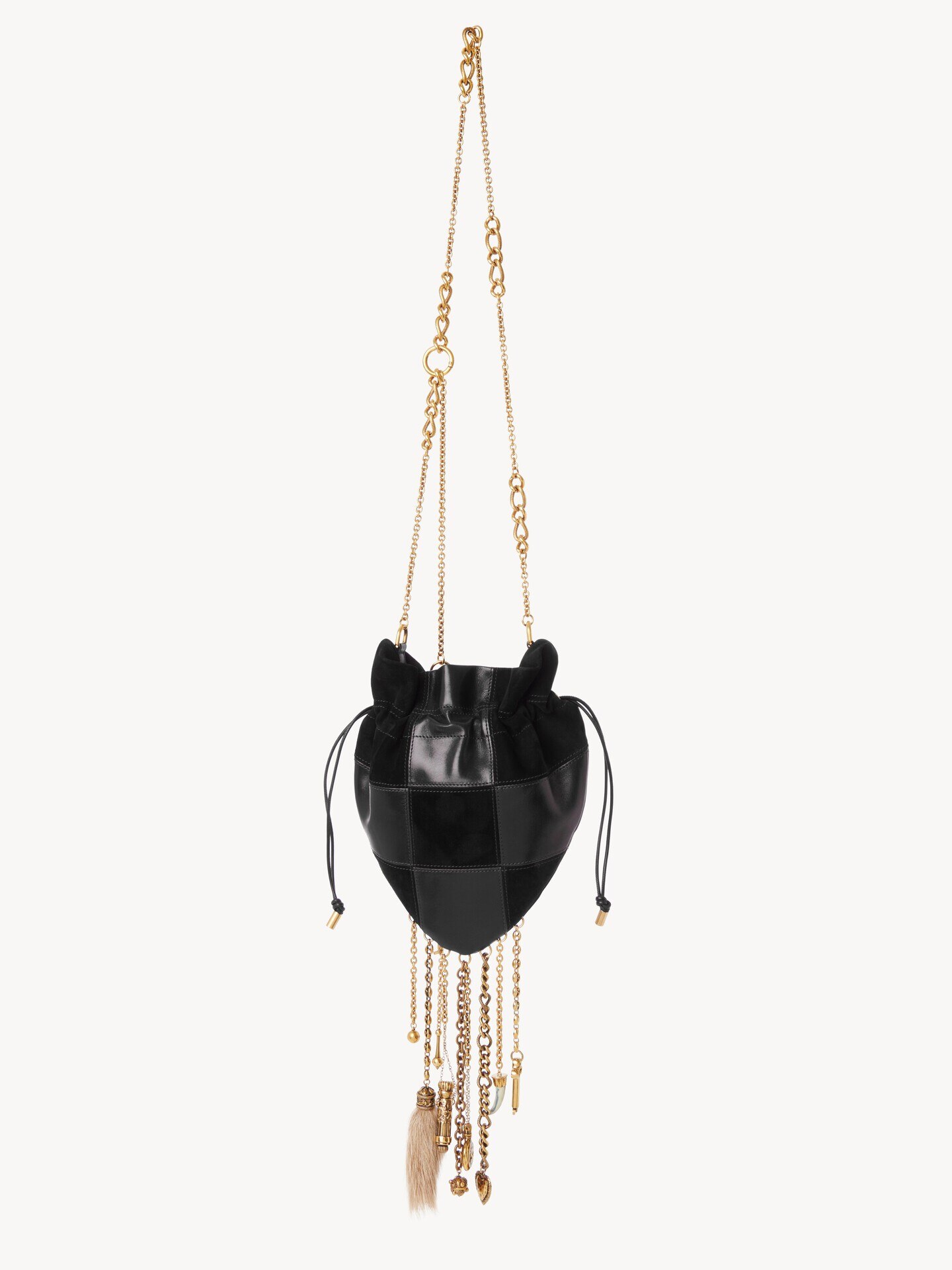 Bolso bandolera Ch&acirc;teau Treasures de cuero granulado y ante - 7