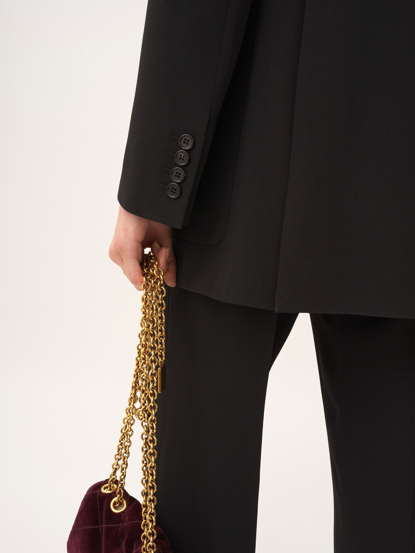 Double-breasted tailored jacket in a crêpe mix - 8