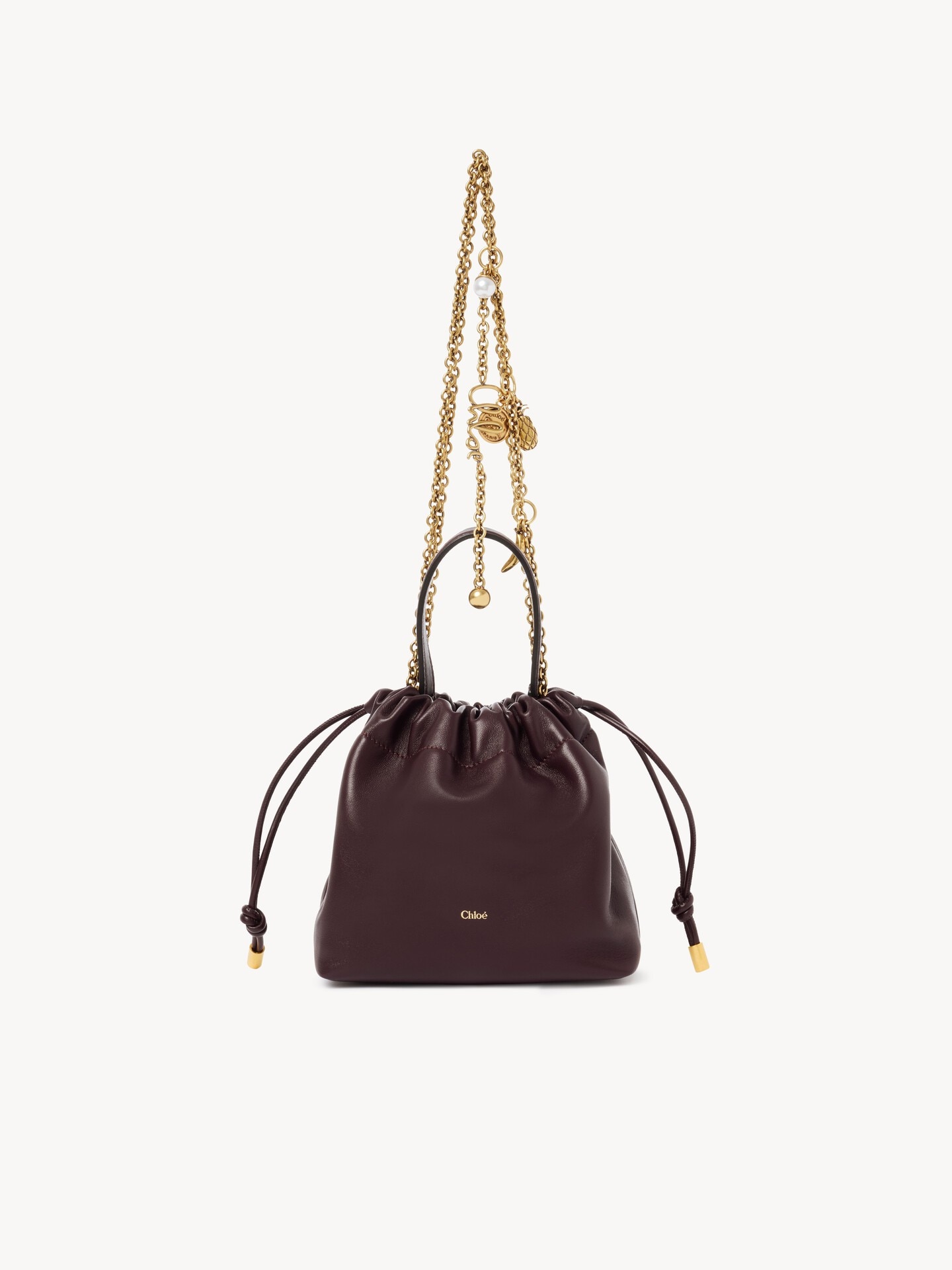 Mini Chloé Icons shoulder bag with chain in soft leather - 2