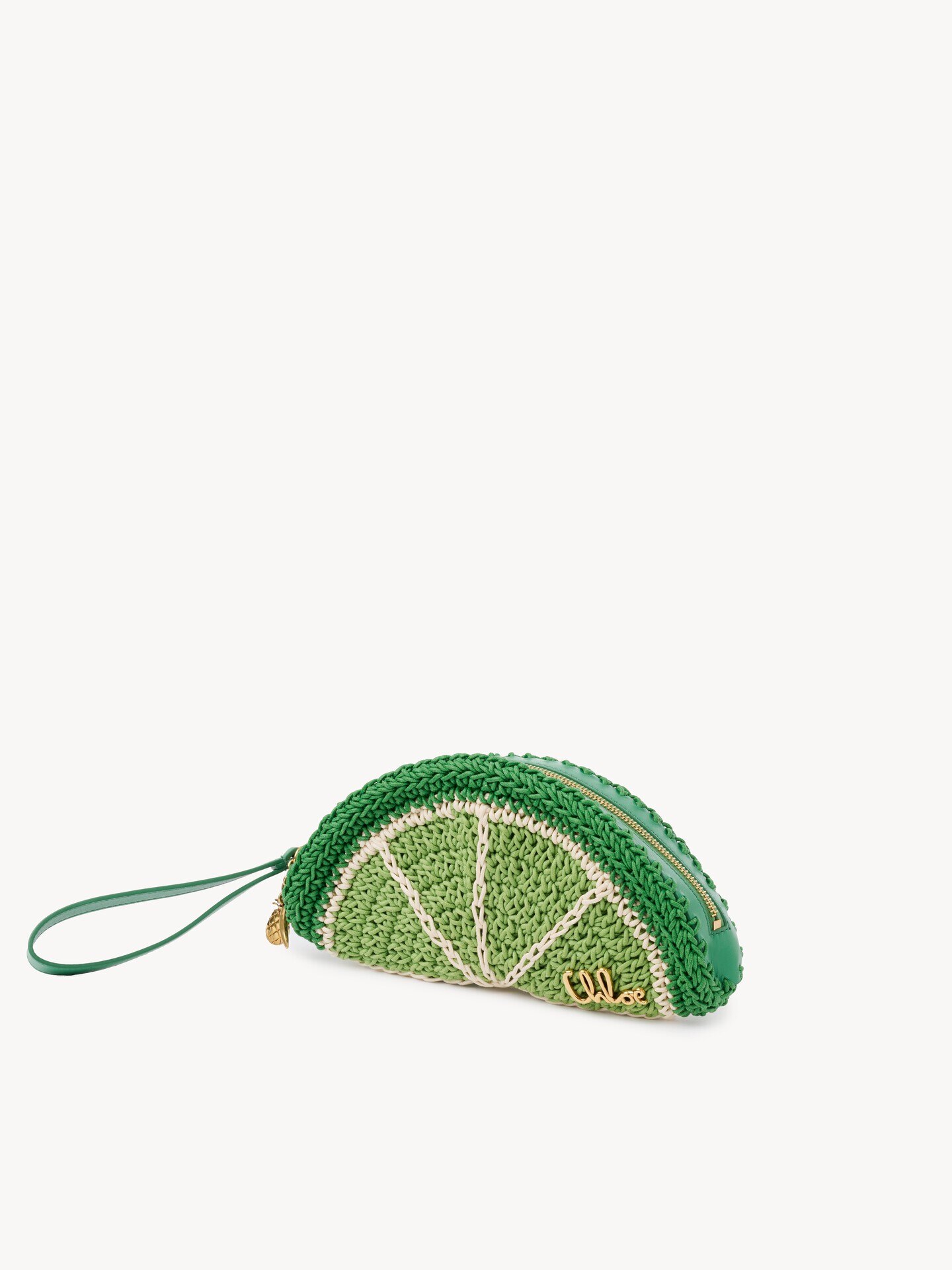 Chlo&eacute; Tropicus Lime Slice pouch in waxed cord - 3
