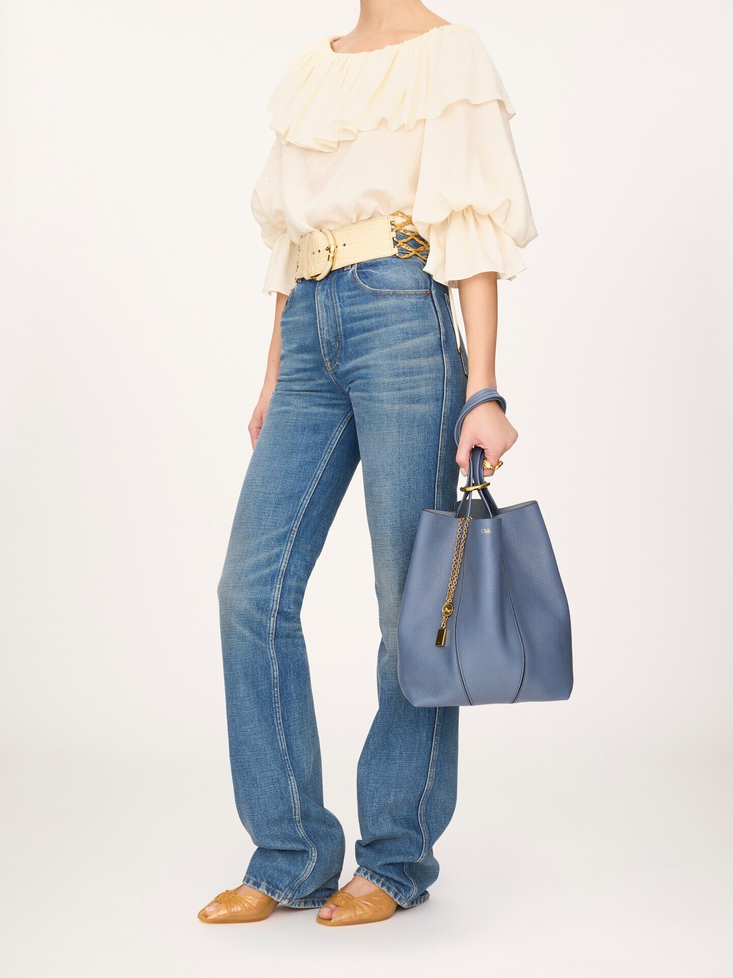 Chlo&eacute; Spin tote bag in grained leather - 8