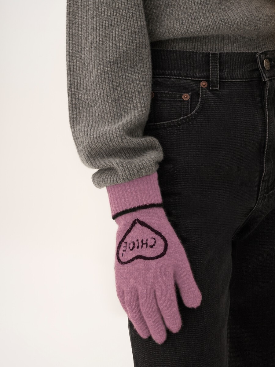 The Chlo&eacute; Encoeur gloves in wool & cashmere - 2