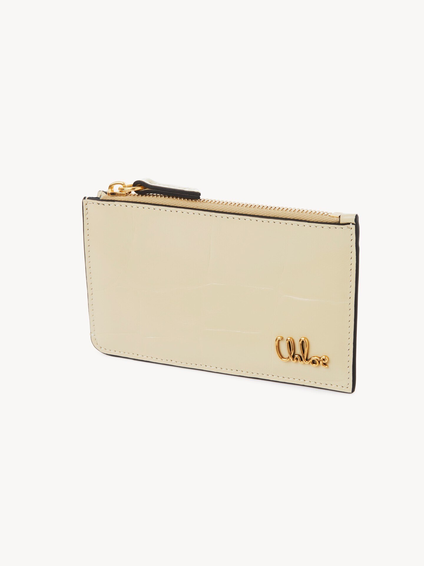 Small Chloé Iconic purse with card slots in croco-effect leather - 4
