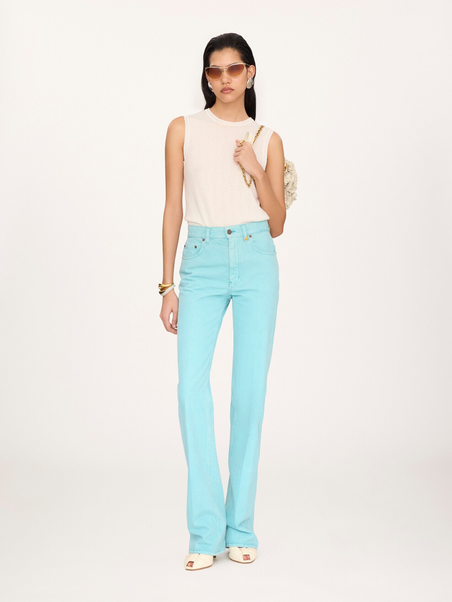 Sleeveless jumper in a wool knit - 3