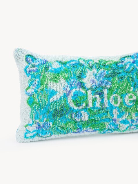 The Chlo&eacute; Wild Flowers beach pillow in cotton towelling