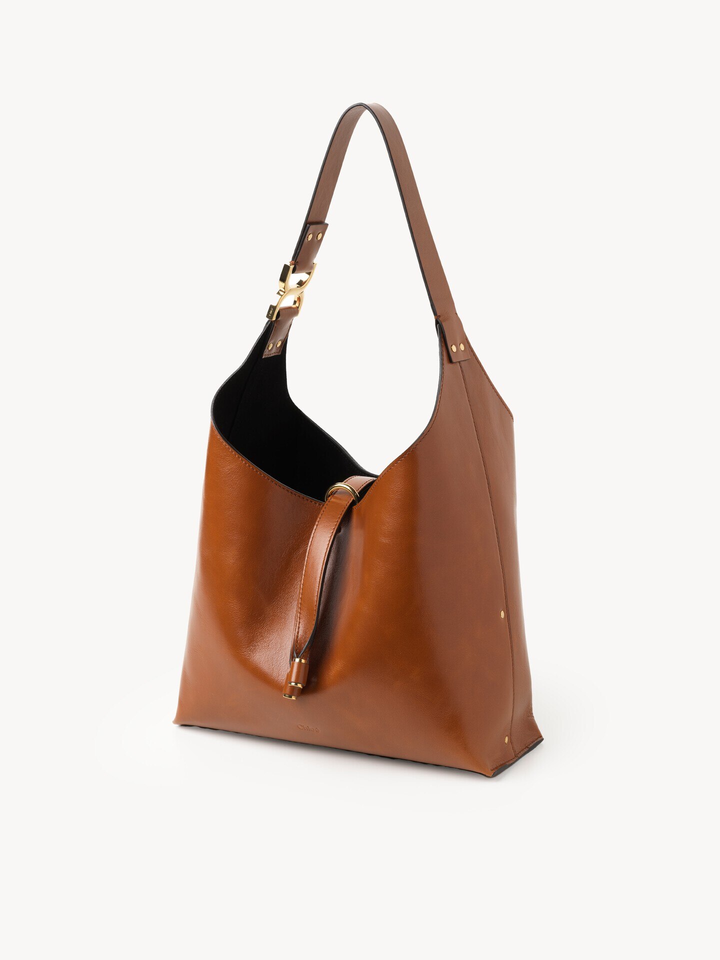 Small Marcie hobo bag in shiny leather - 4