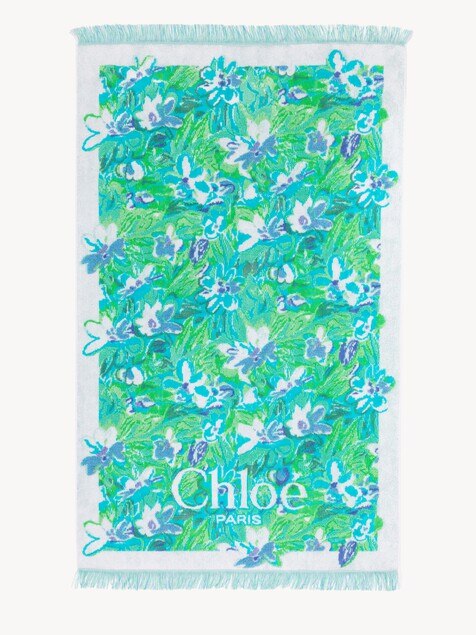 Toalla de playa Chlo&eacute; Wild Flowers de rizo de algod&oacute;n