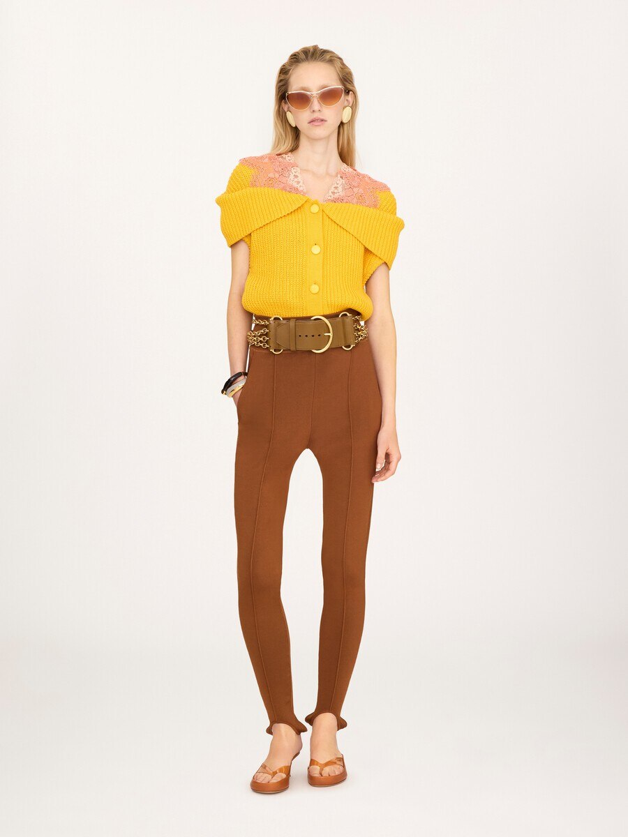 Stirrup pants in a jacquard knit - 3