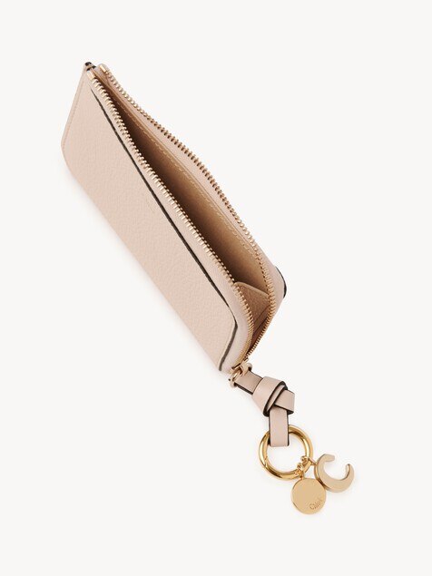 Alphabet wallet in grained leather