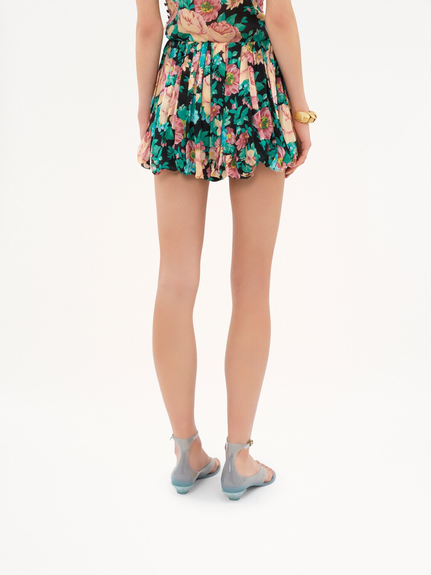 Mini bloomer shorts in silk charmeuse - 5