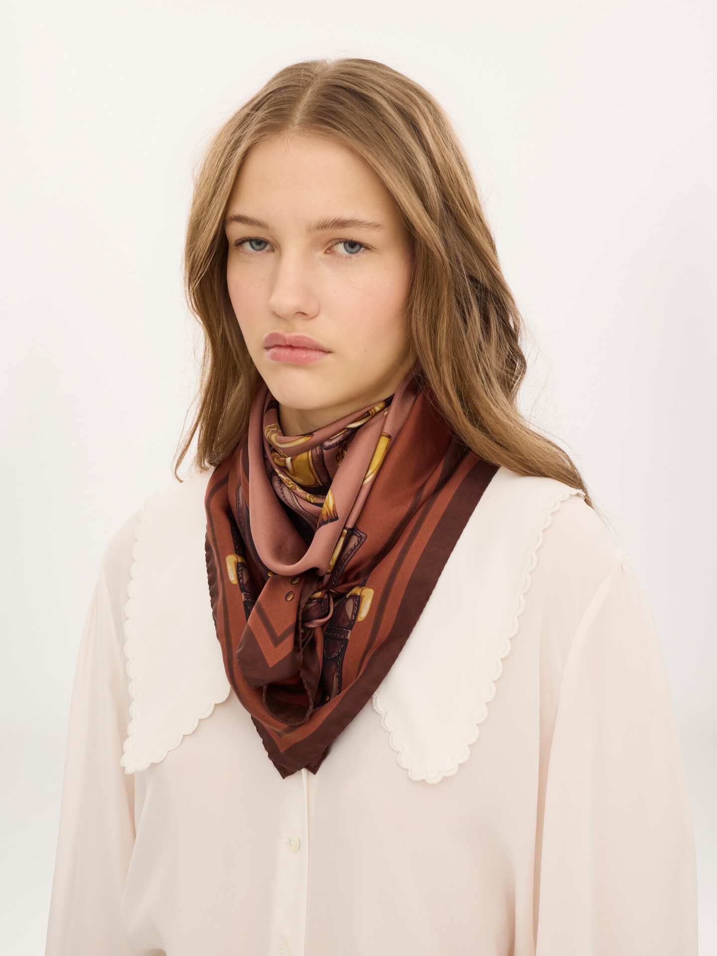 Pa&ntilde;uelo cuadrado Chlo&eacute; Paddington de twill de seda - 3