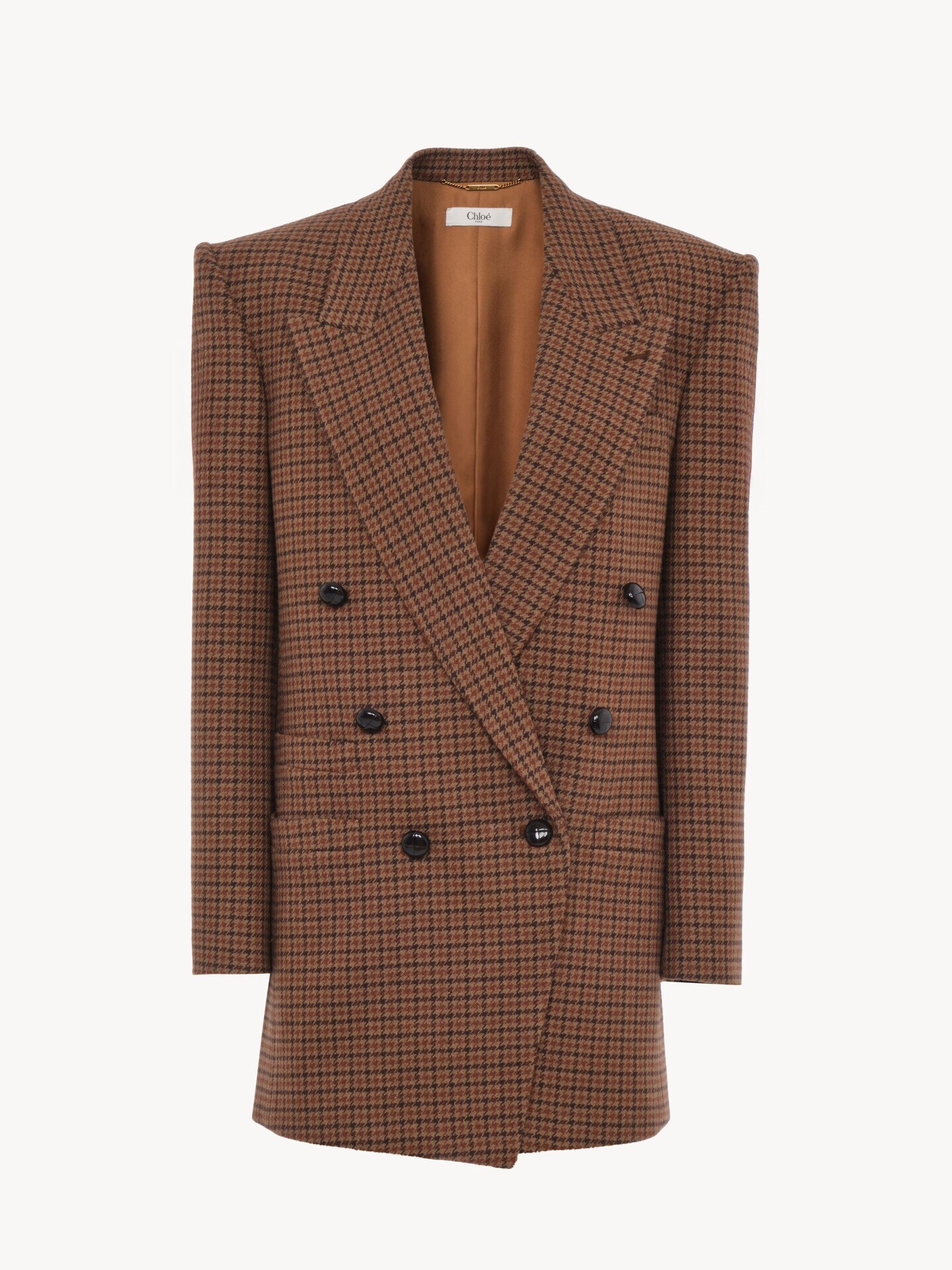 Tailored double-breasted jacket in houndstooth wool - 2