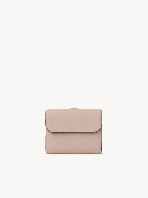 Small Alphabet tri-fold in grained leather