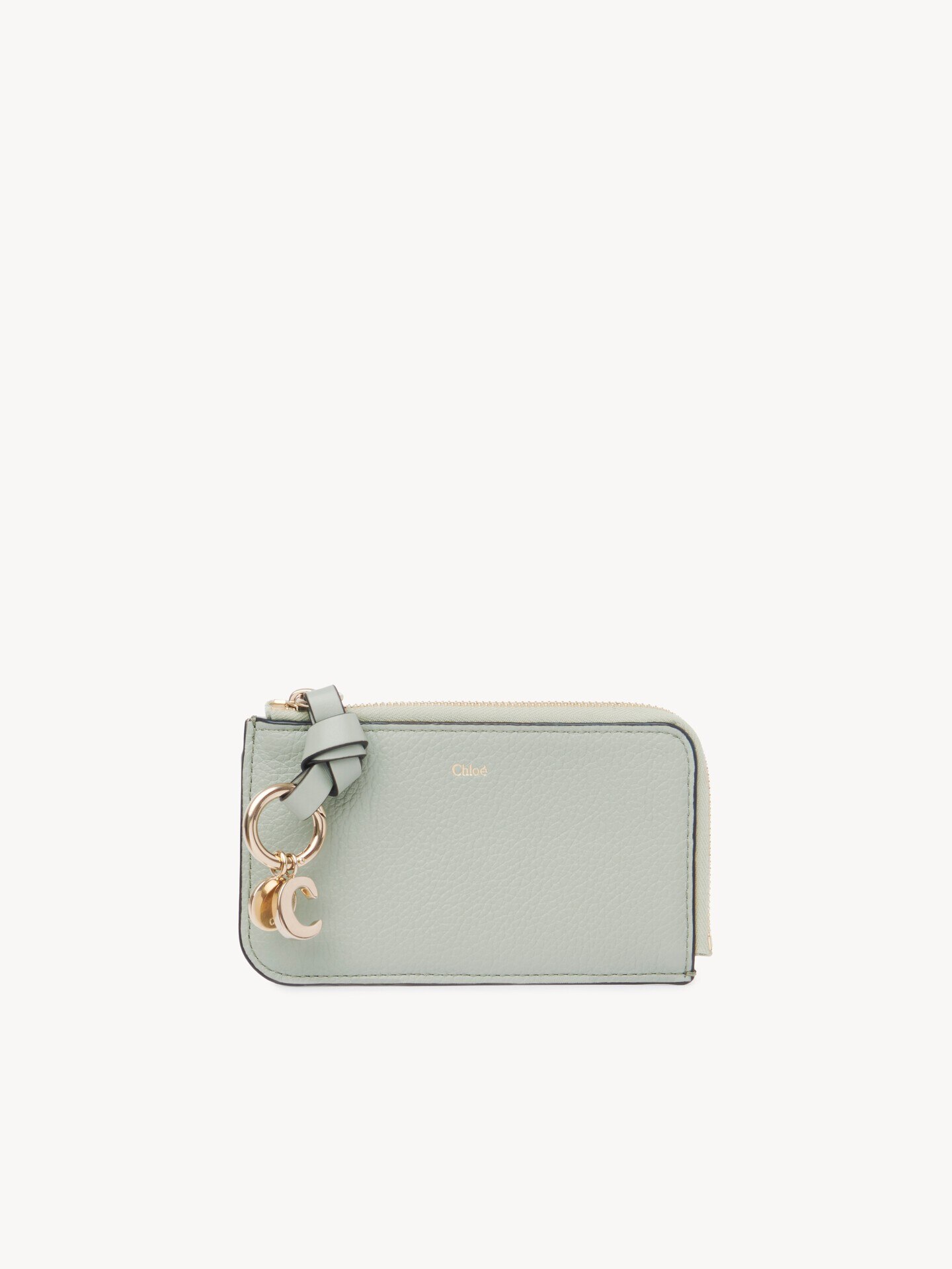 Alphabet wallet in grained leather - 1