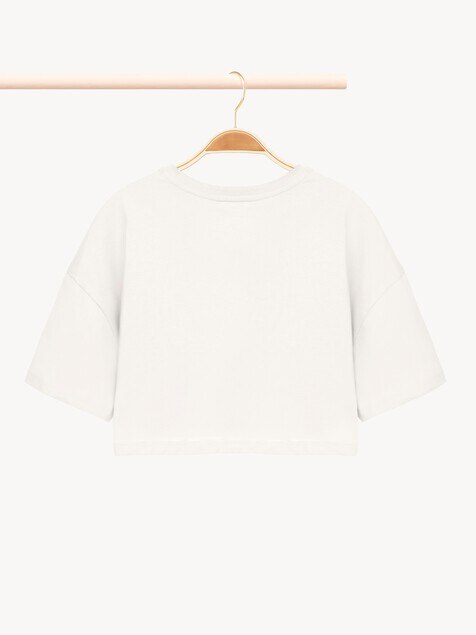 Camiseta cropped con logotipo infantil