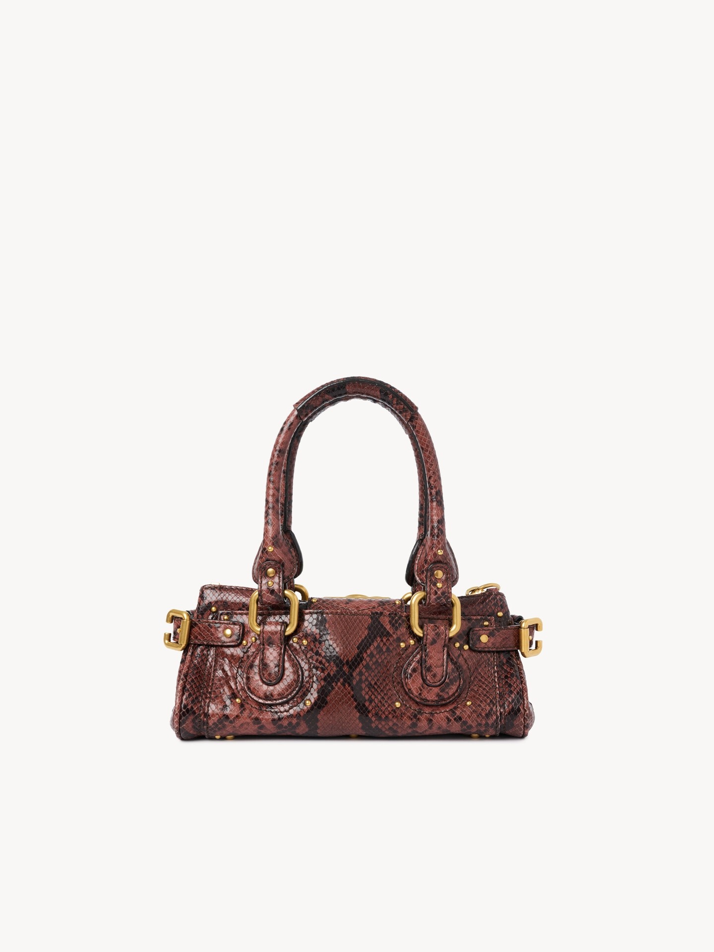 Small Paddington bag in python-effect leather - 5