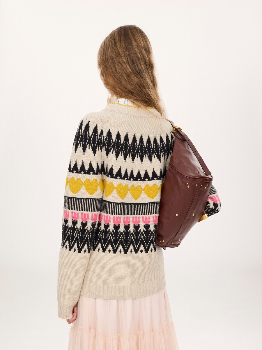 Generous logo sweater in a wool & cashmere knit - 5