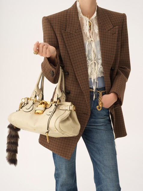 Bolso Paddington de cuero granulado