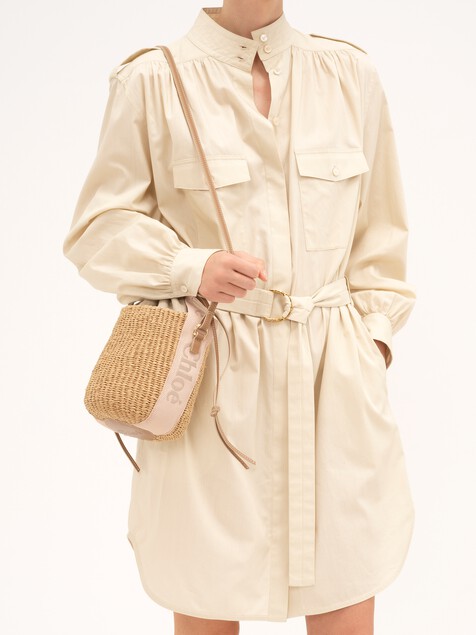 Small Woody basket in natural fibers