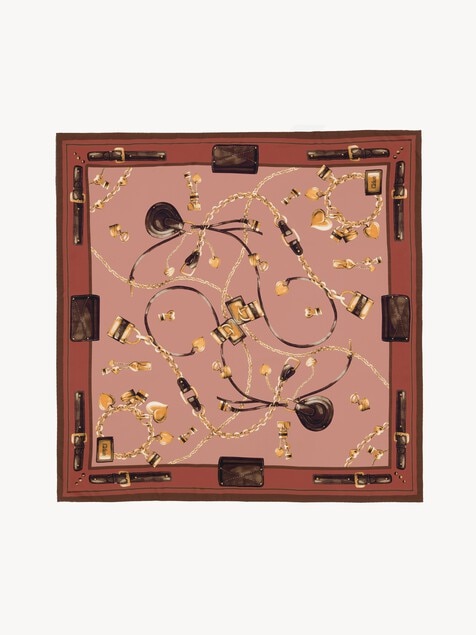 Pa&ntilde;uelo cuadrado Chlo&eacute; Paddington de twill de seda