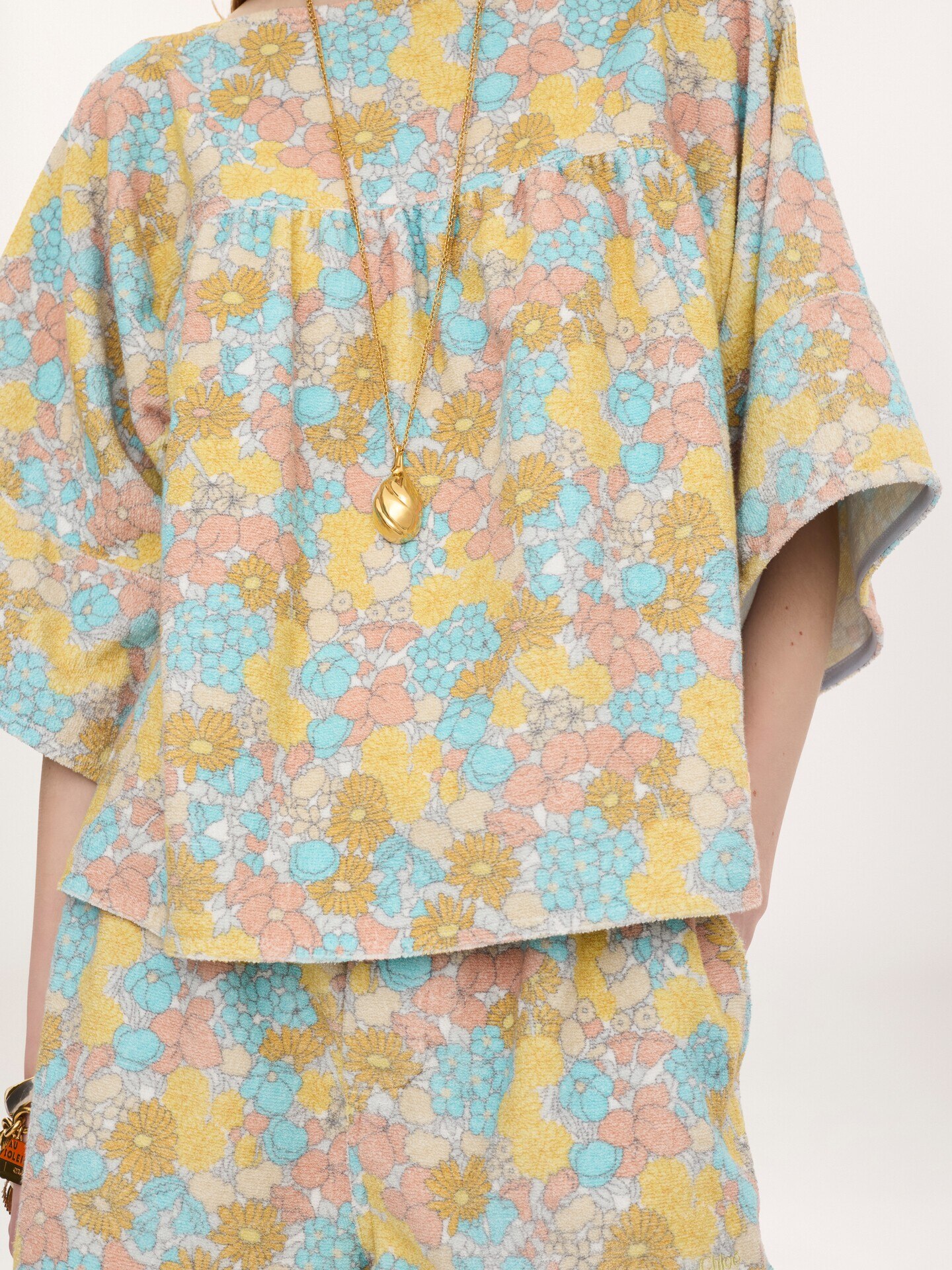 Short-sleeve top in cotton towelling - 6