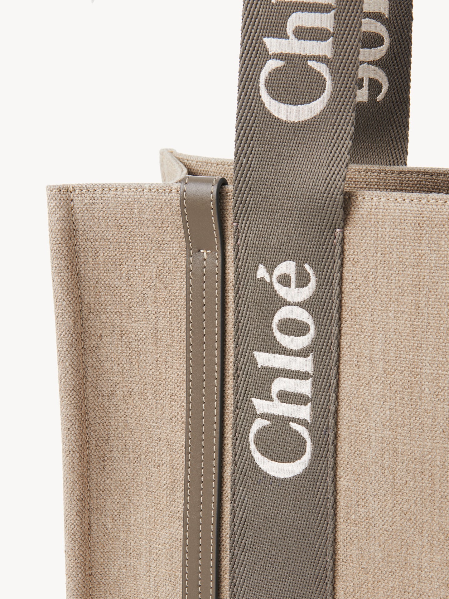 Woody tote bag in linen - 7