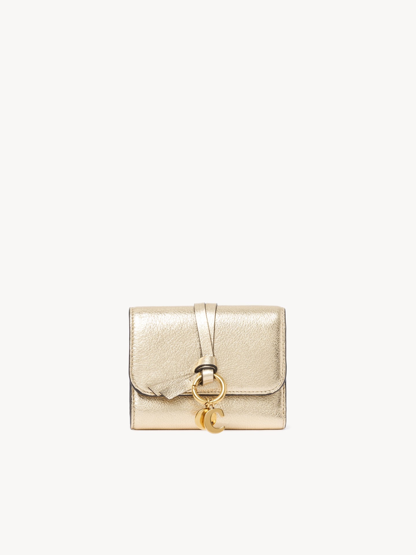 Small Alphabet tri-fold in metallic leather - 2
