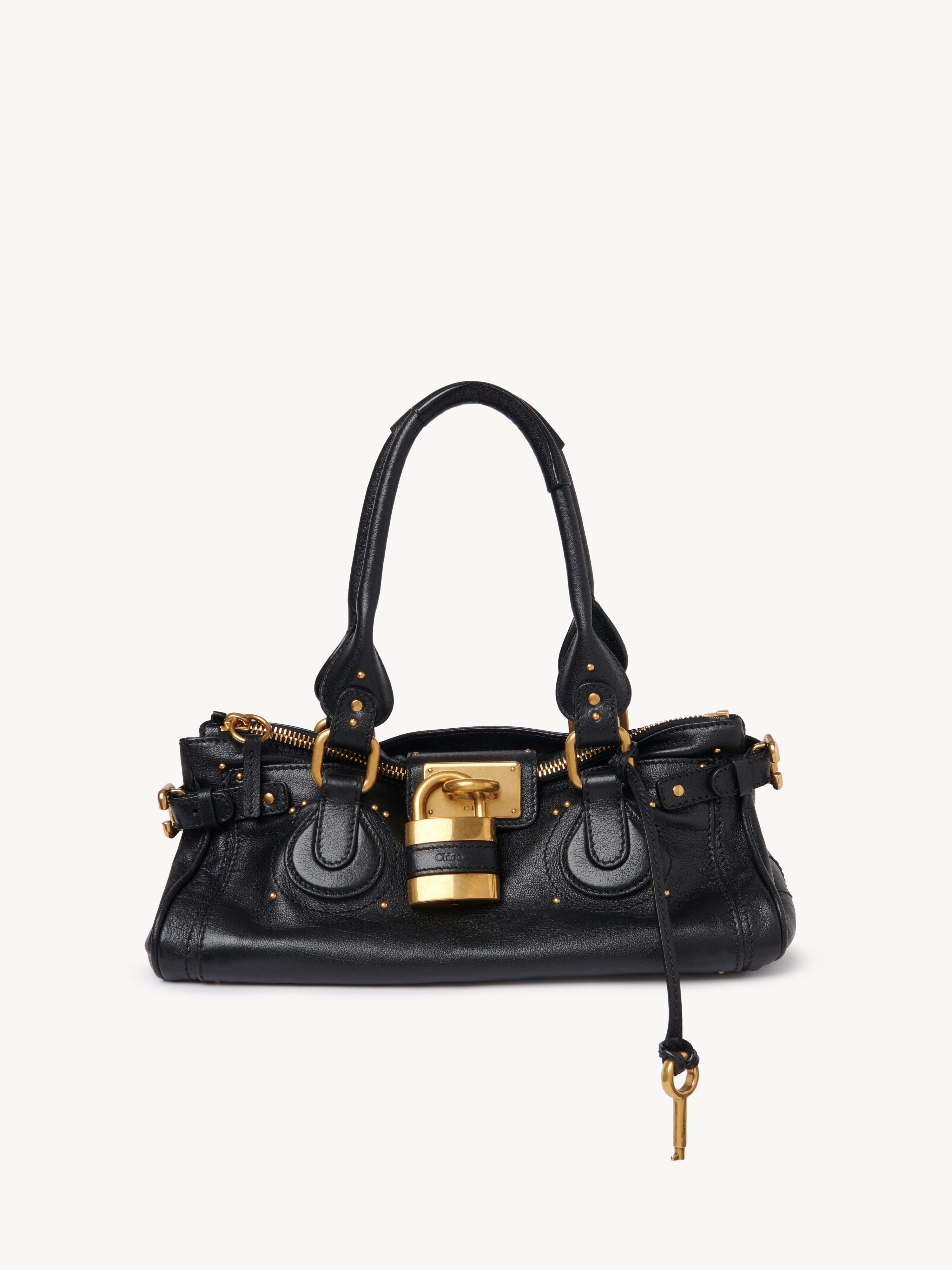 Small Paddington chain bag in grained leather - NaN
