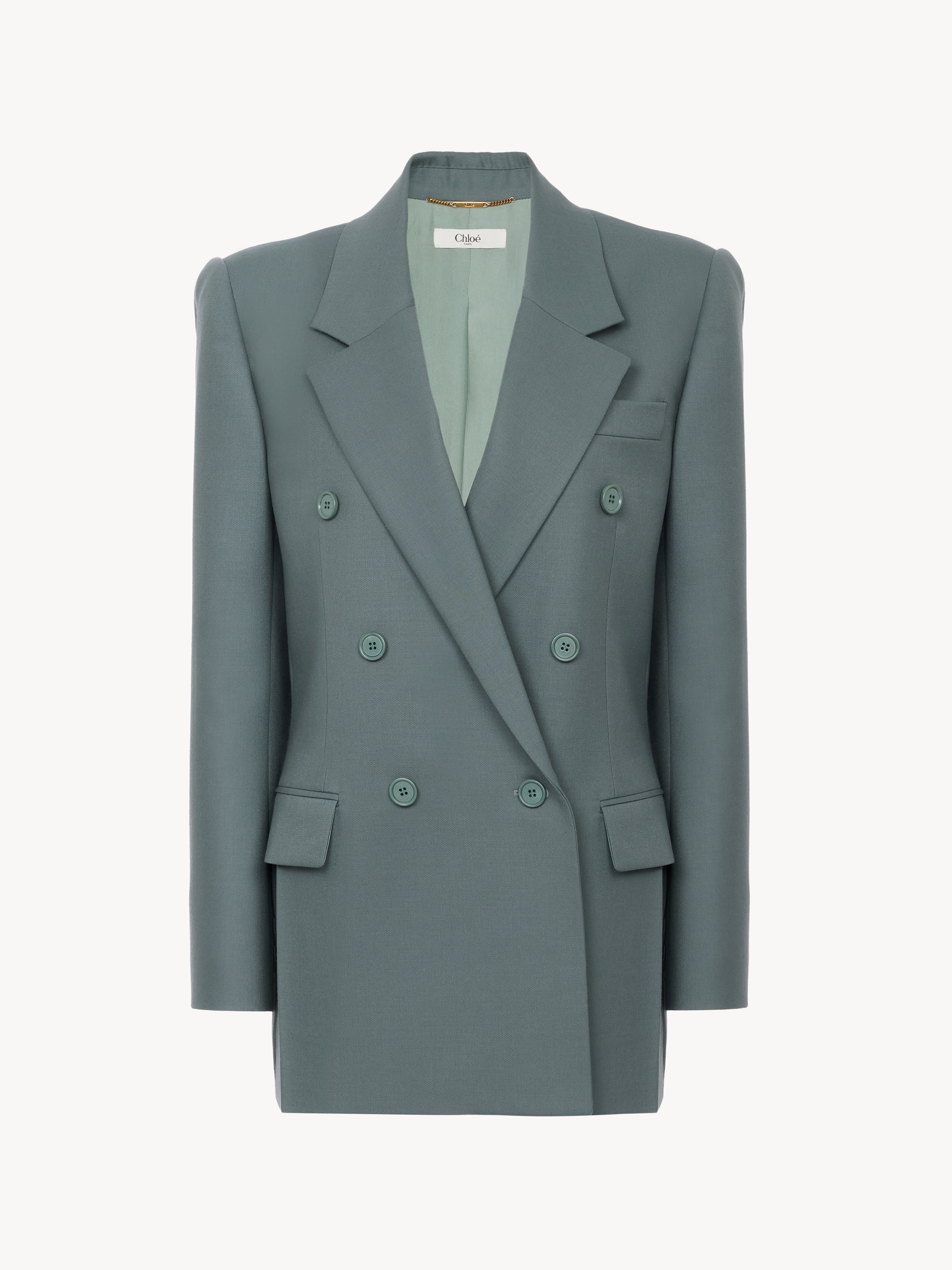 Tailored cigarette trousers in wool gabardine - NaN