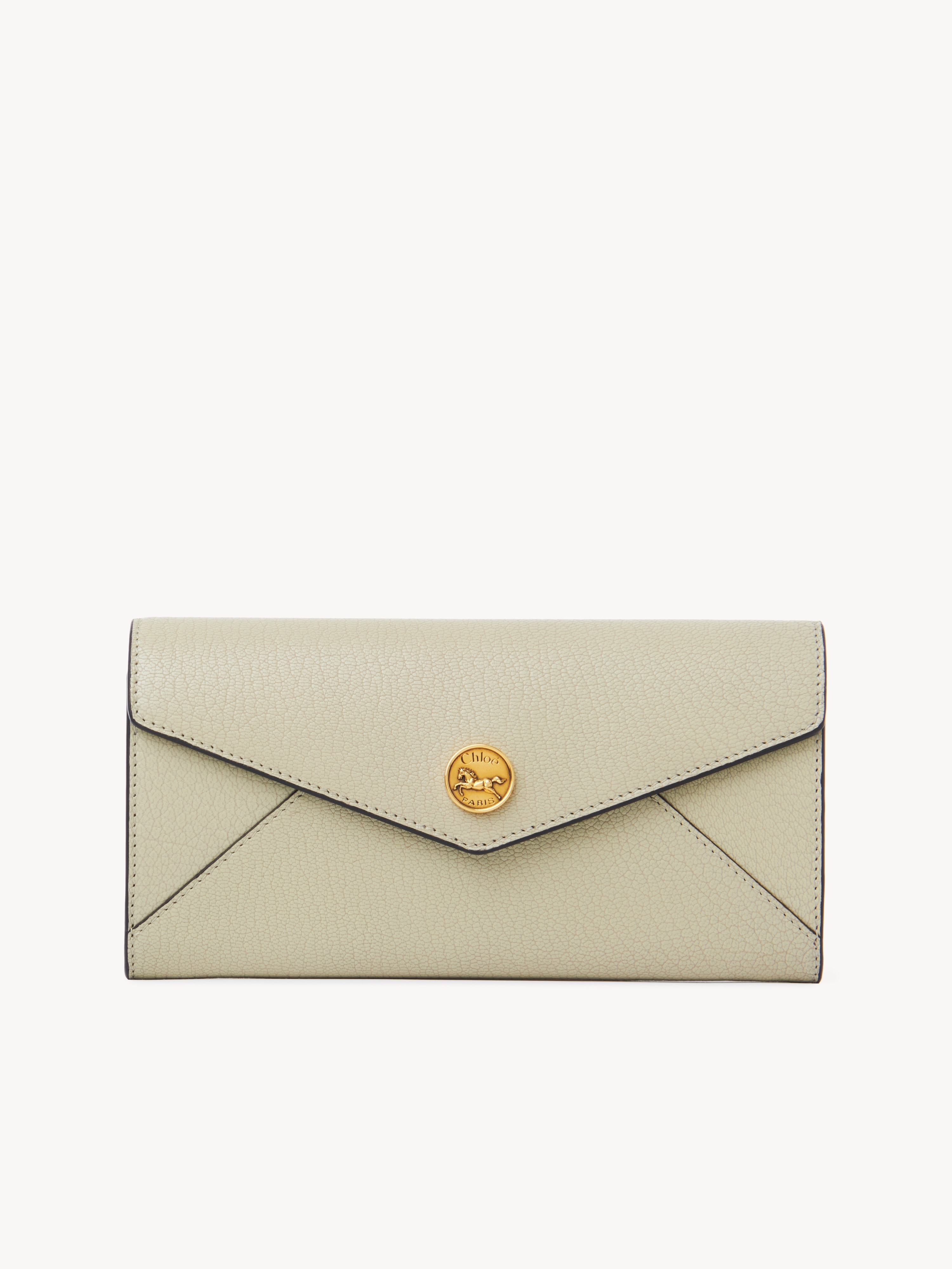 Envelope card holder in grained leather - NaN