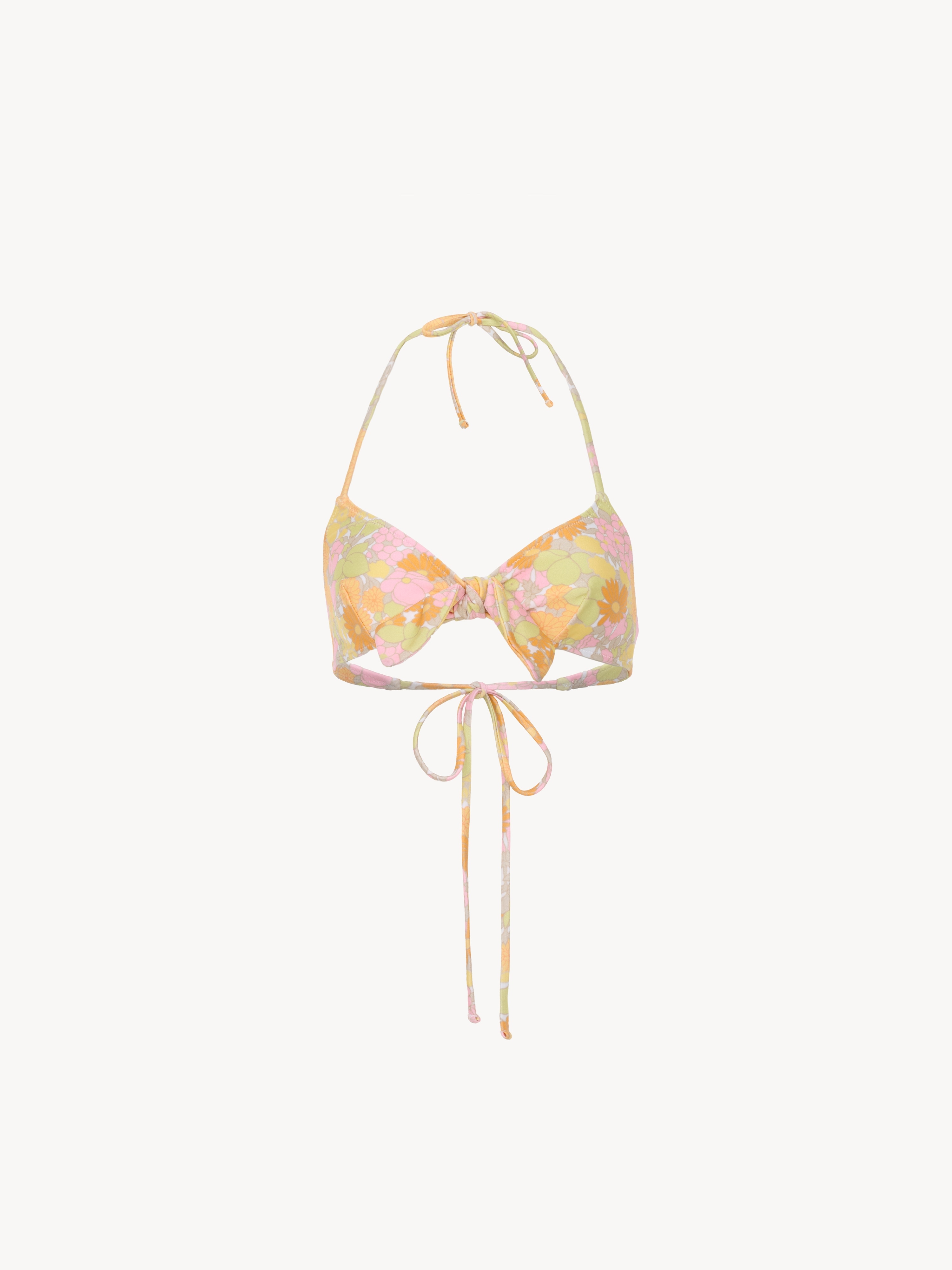 Parte inferior de bikini con estampado floral decolorado por el sol - NaN