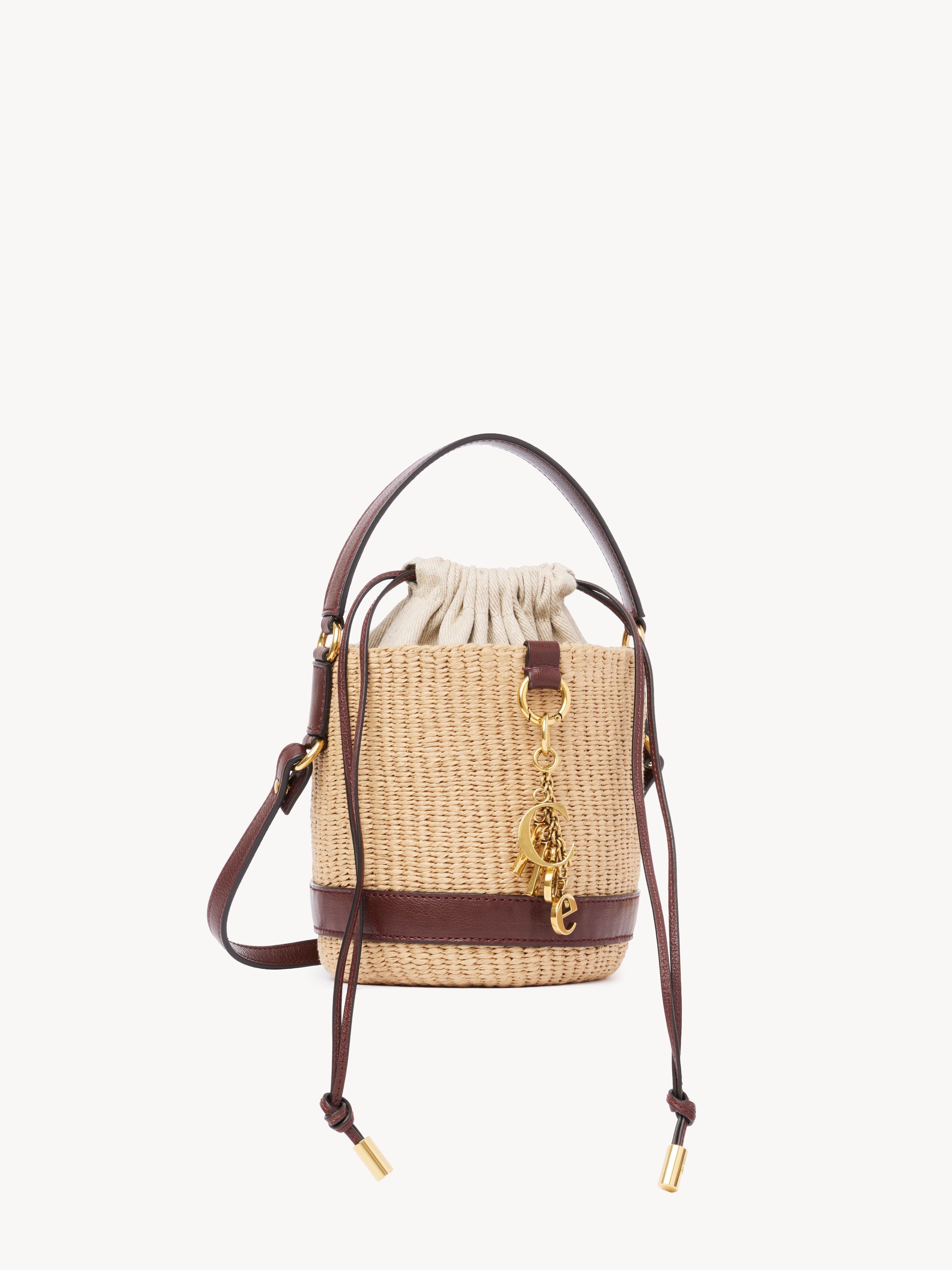Chlo&eacute; Charms basket bag in natural fibres - NaN