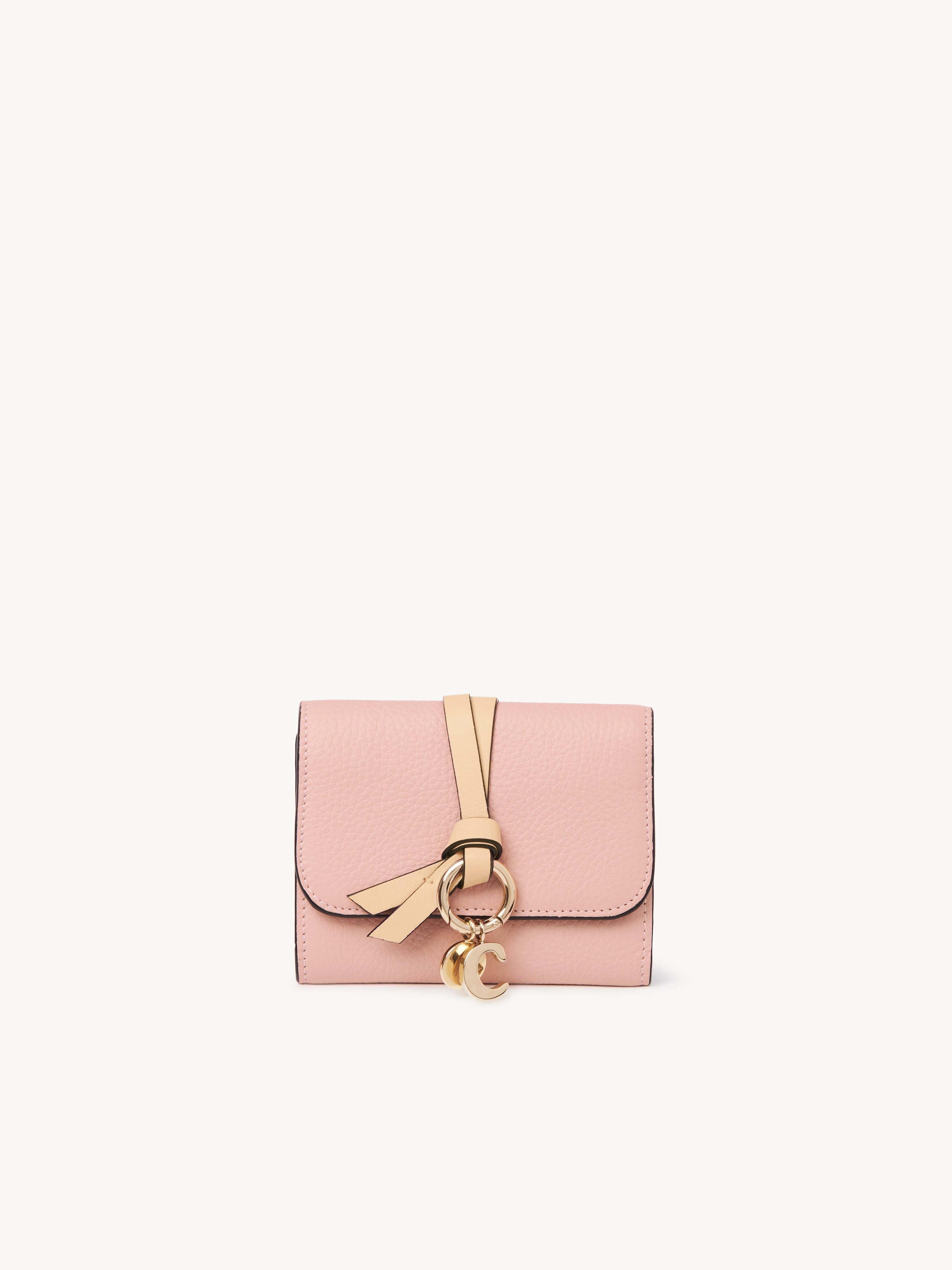 Alphabet wallet in grained leather - NaN
