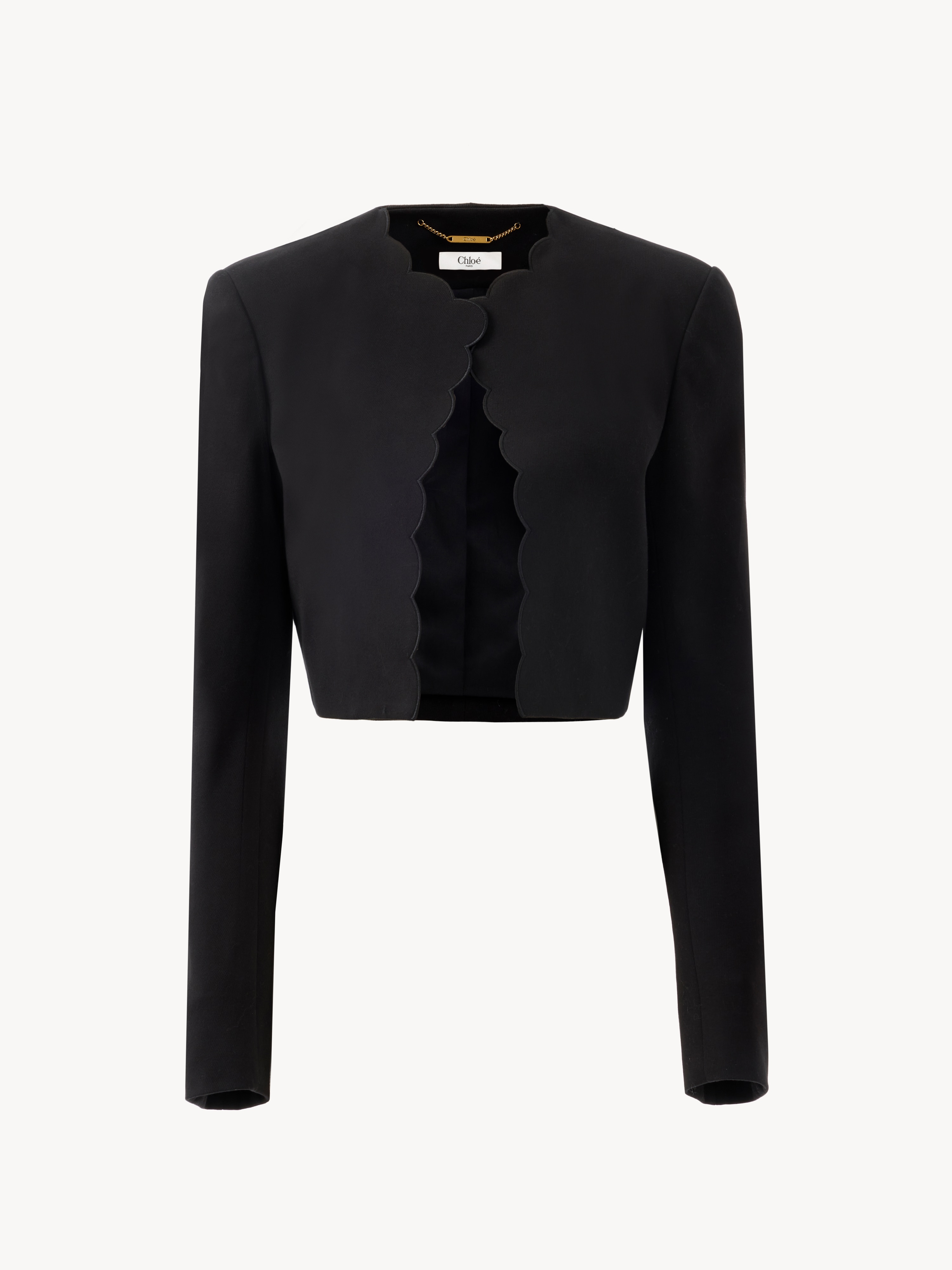 Tailored capri trousers in wool cr&ecirc;pe - NaN