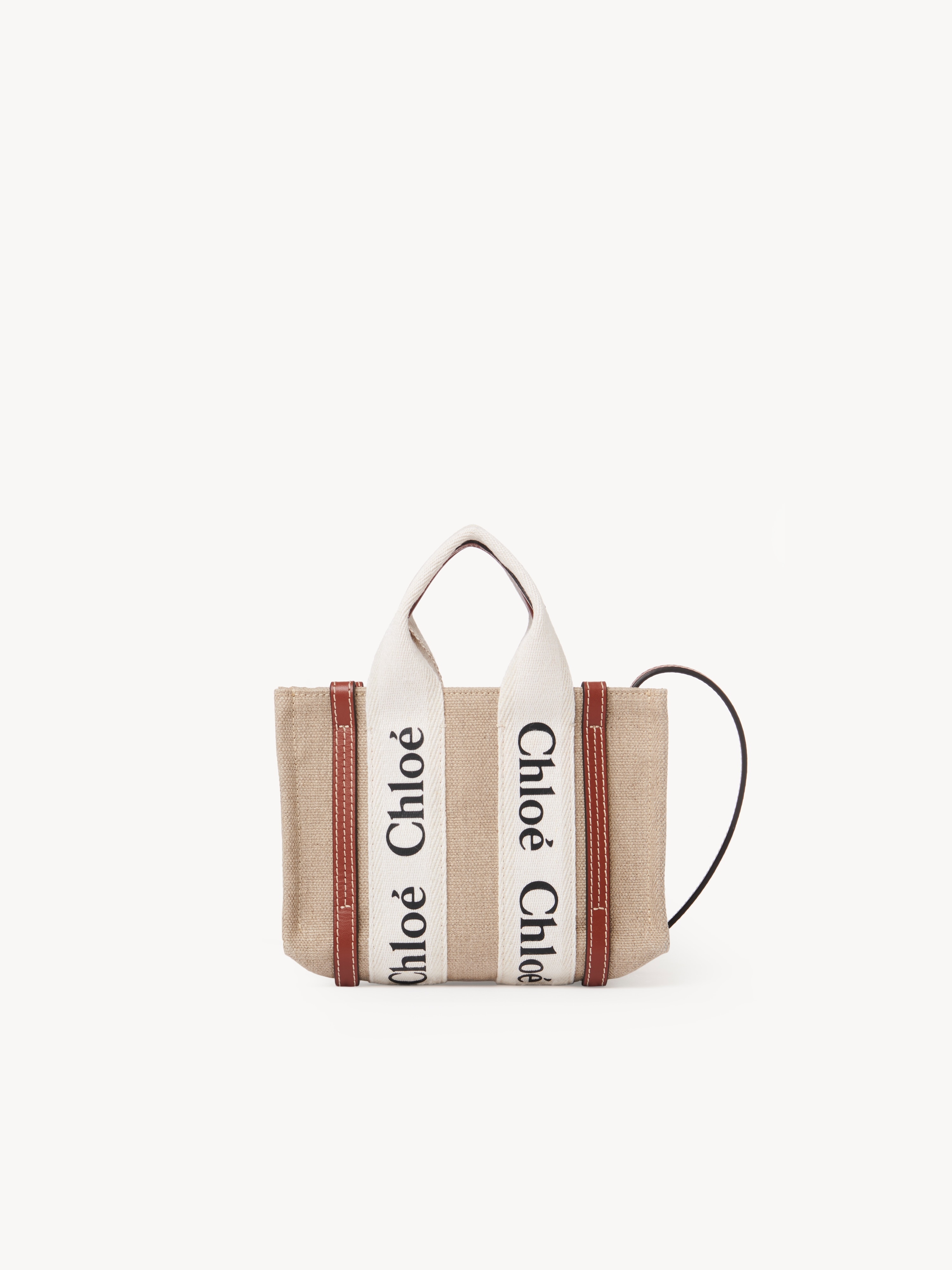 Woody tote bag in linen - NaN