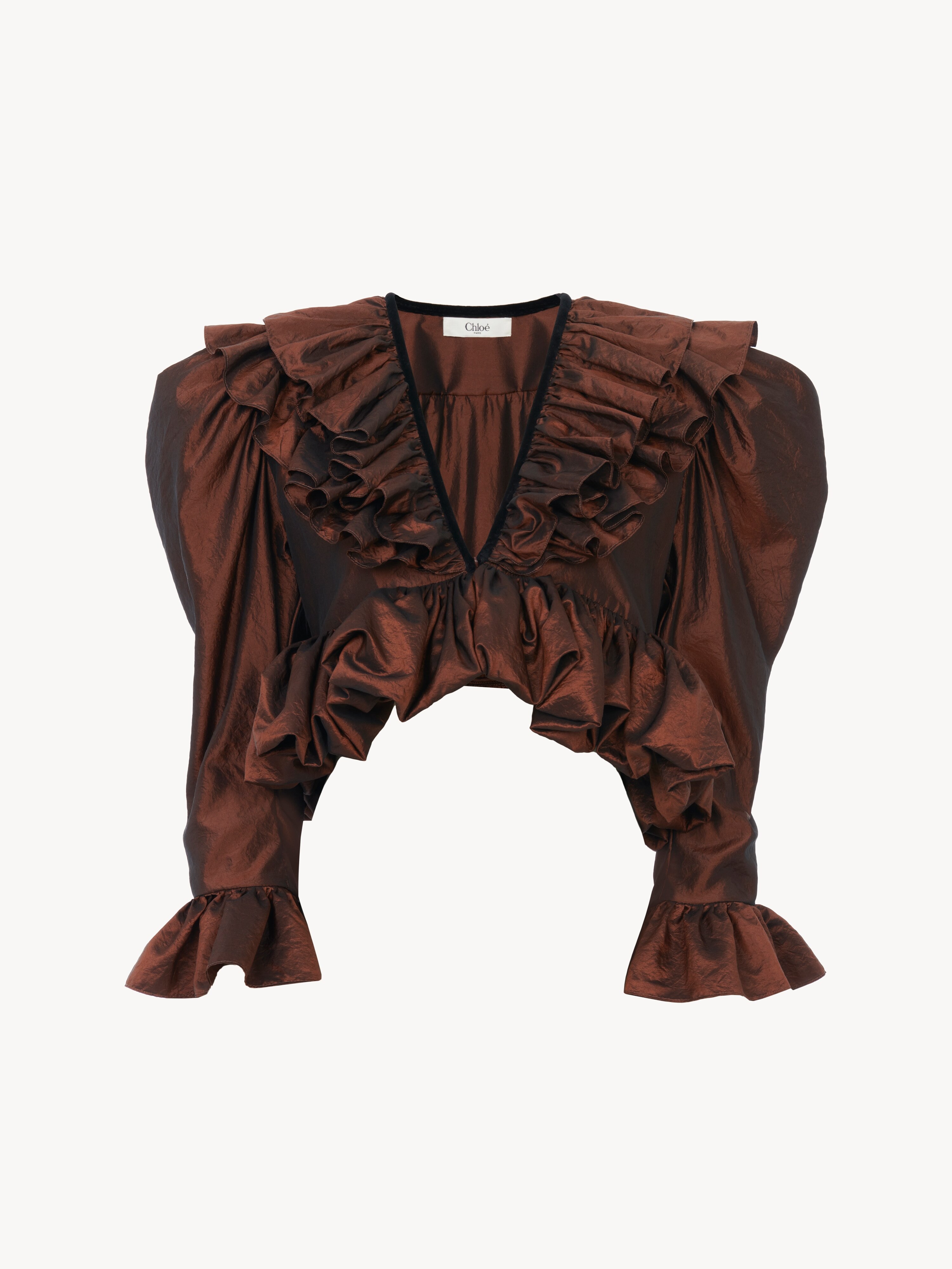 Fluid maxi skirt in silk mousseline - NaN