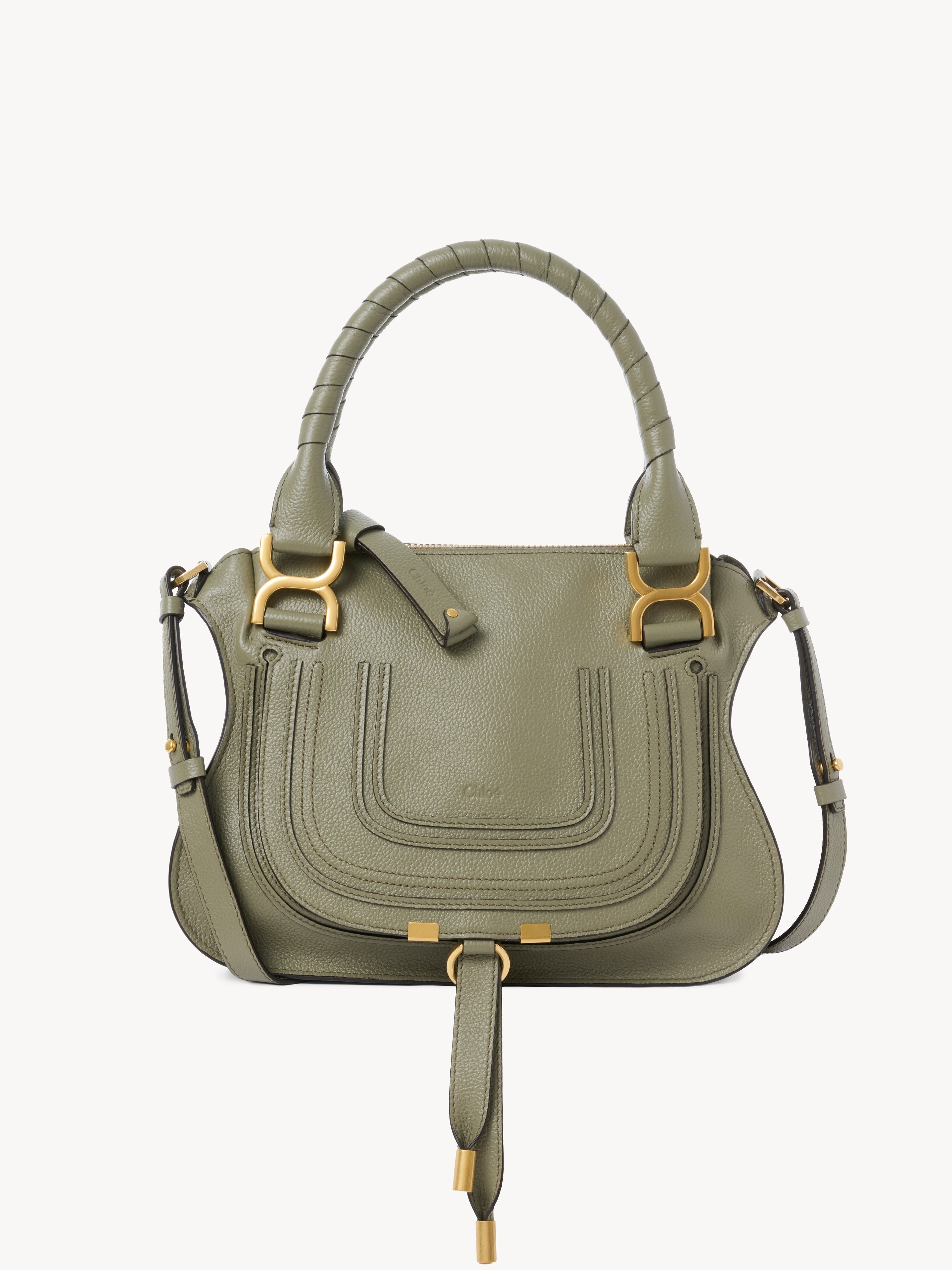 Small Marcie saddle bag in grained leather - NaN