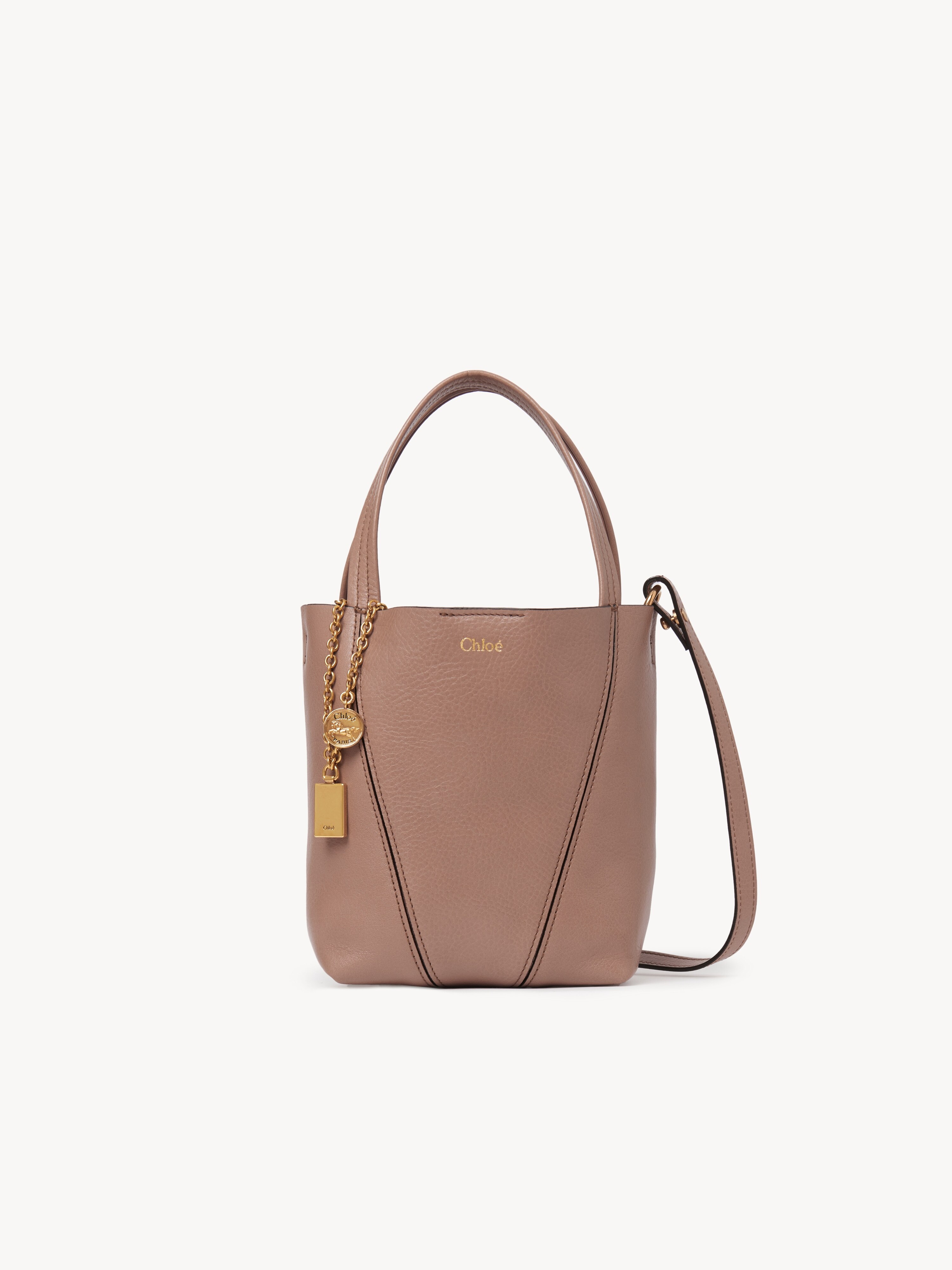 Chlo&eacute; Spin tote bag in grained leather - NaN