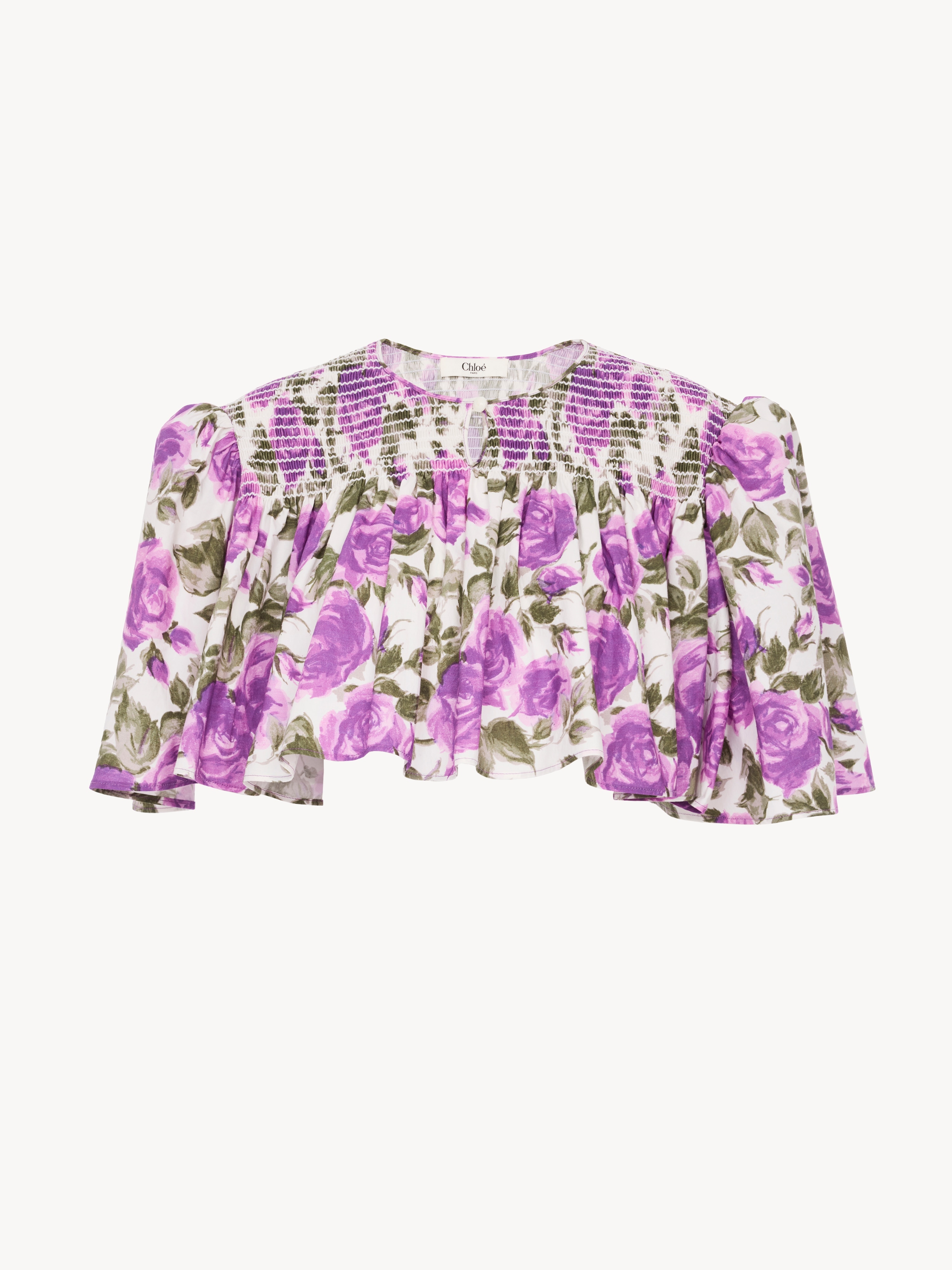 Fitted high-rise trousers in stretch tricotine - NaN