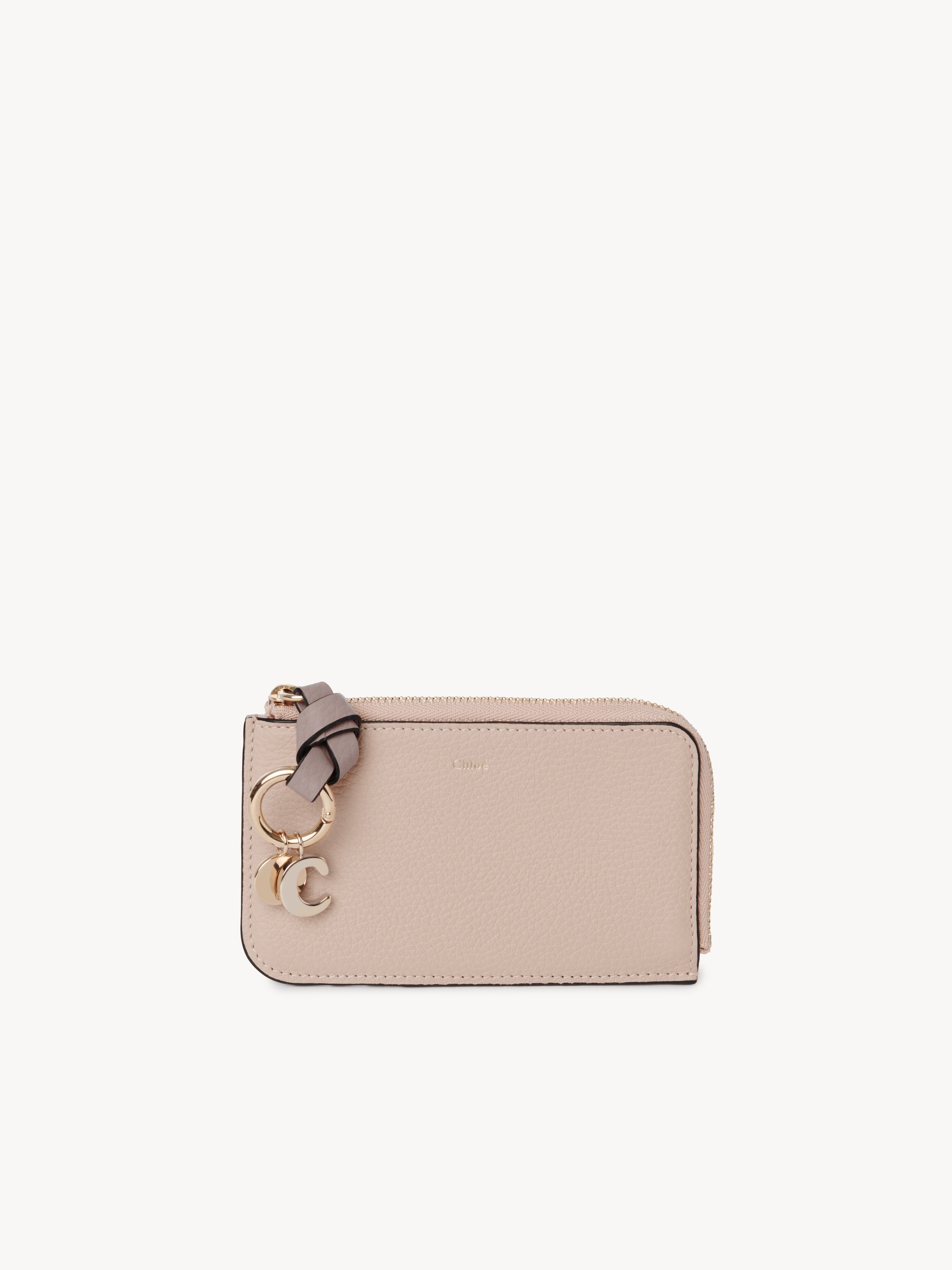 Mini Alphabet tri-fold in grained leather - NaN