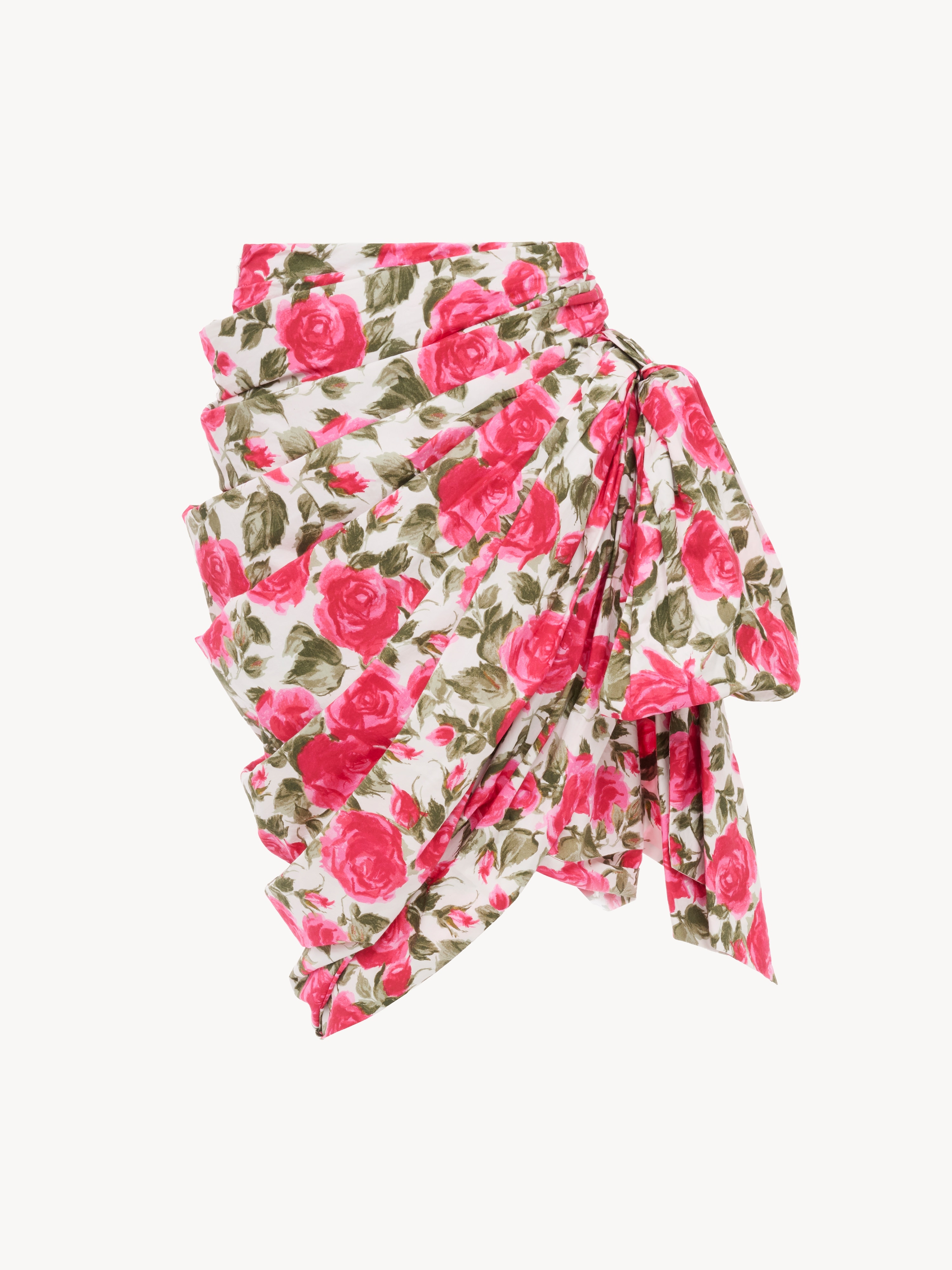 Ruched rose-print bodysuit - NaN