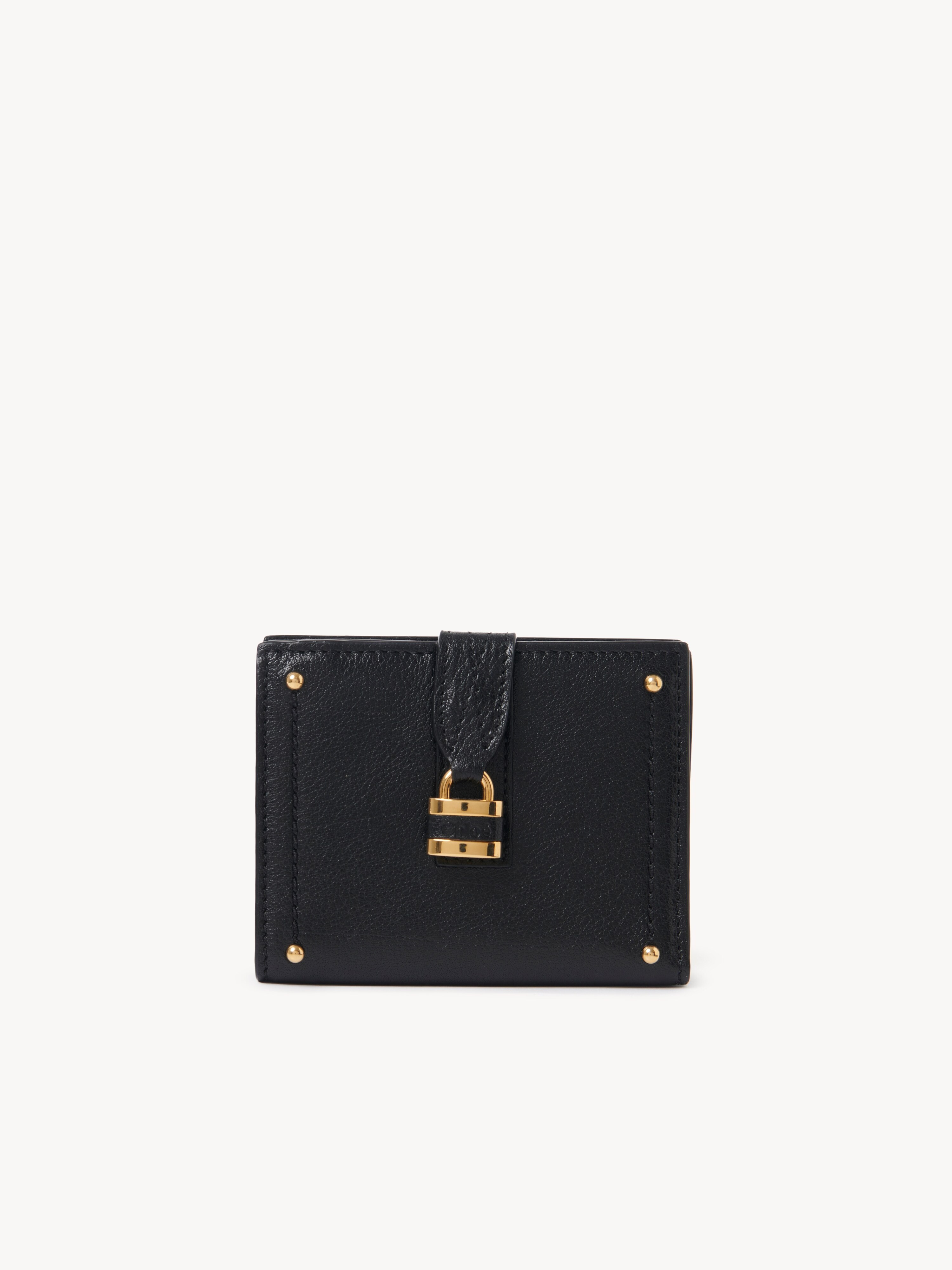 Small Paddington purse with card slots in grained leather - NaN